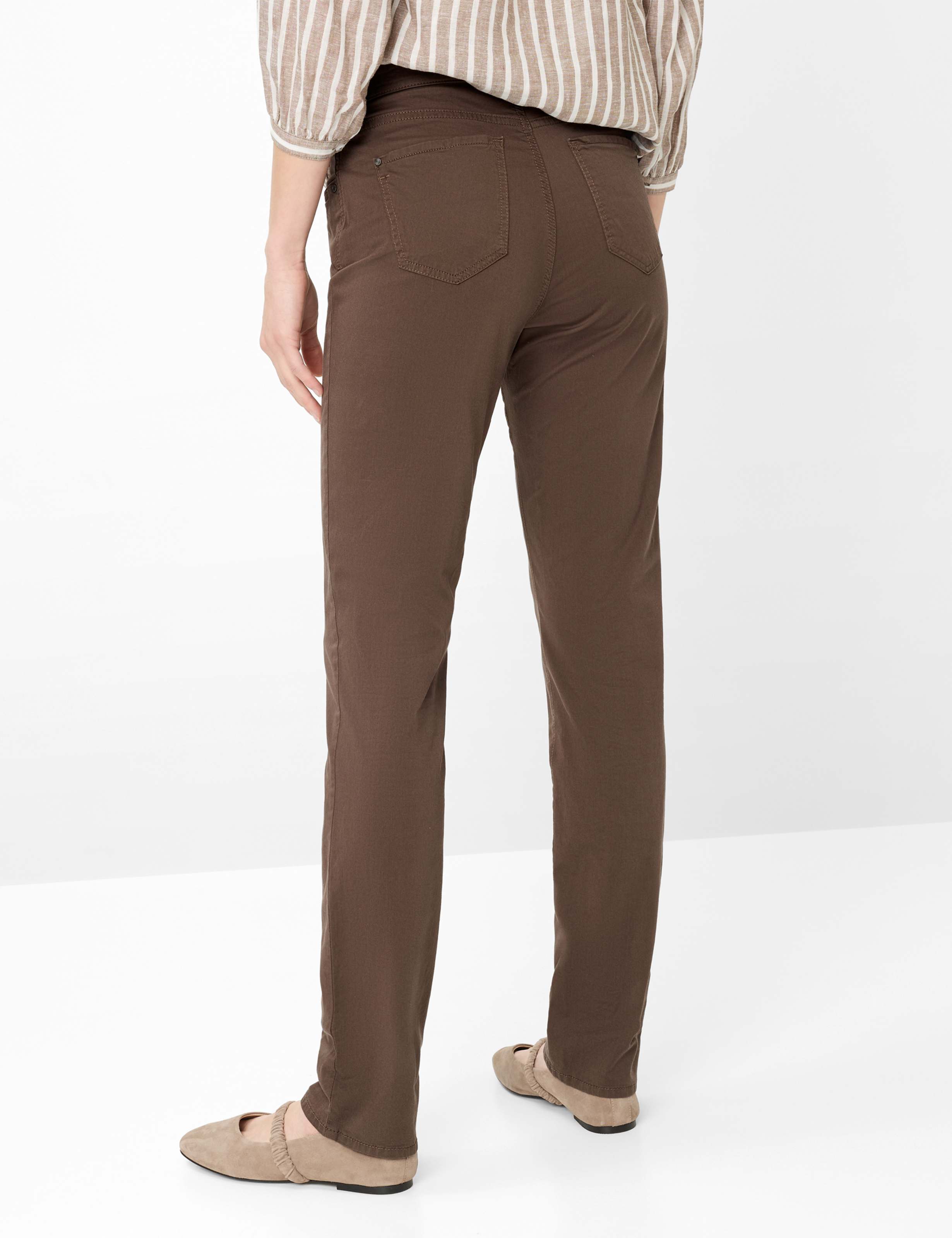 Thumbnail - Brax Damen Five-Pocket-Hose Style CAROLA DARK EBONY, dunkelbraun, Gr. 38