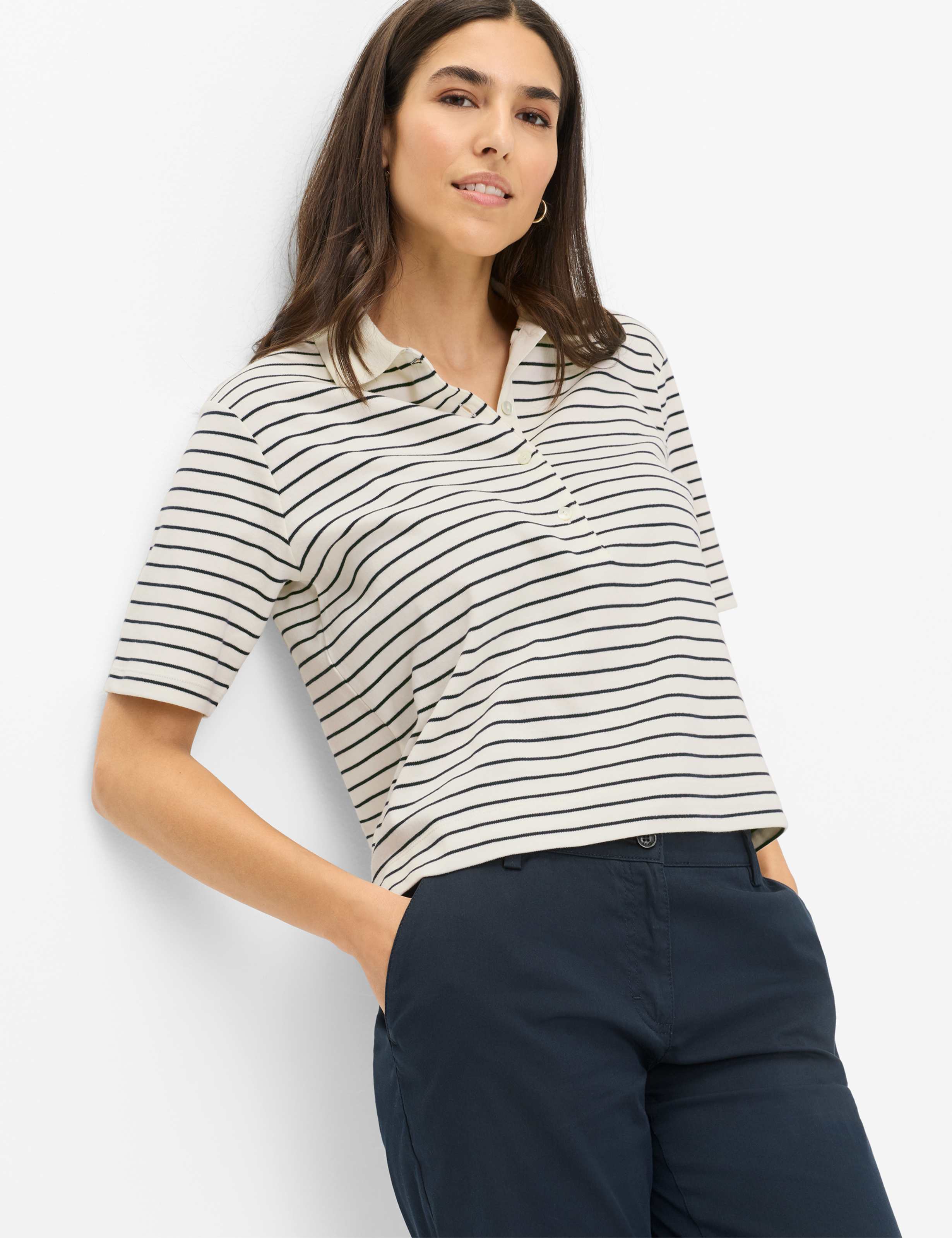 Damen Style MIA B Dunkelblau Regular Fit Detail 1