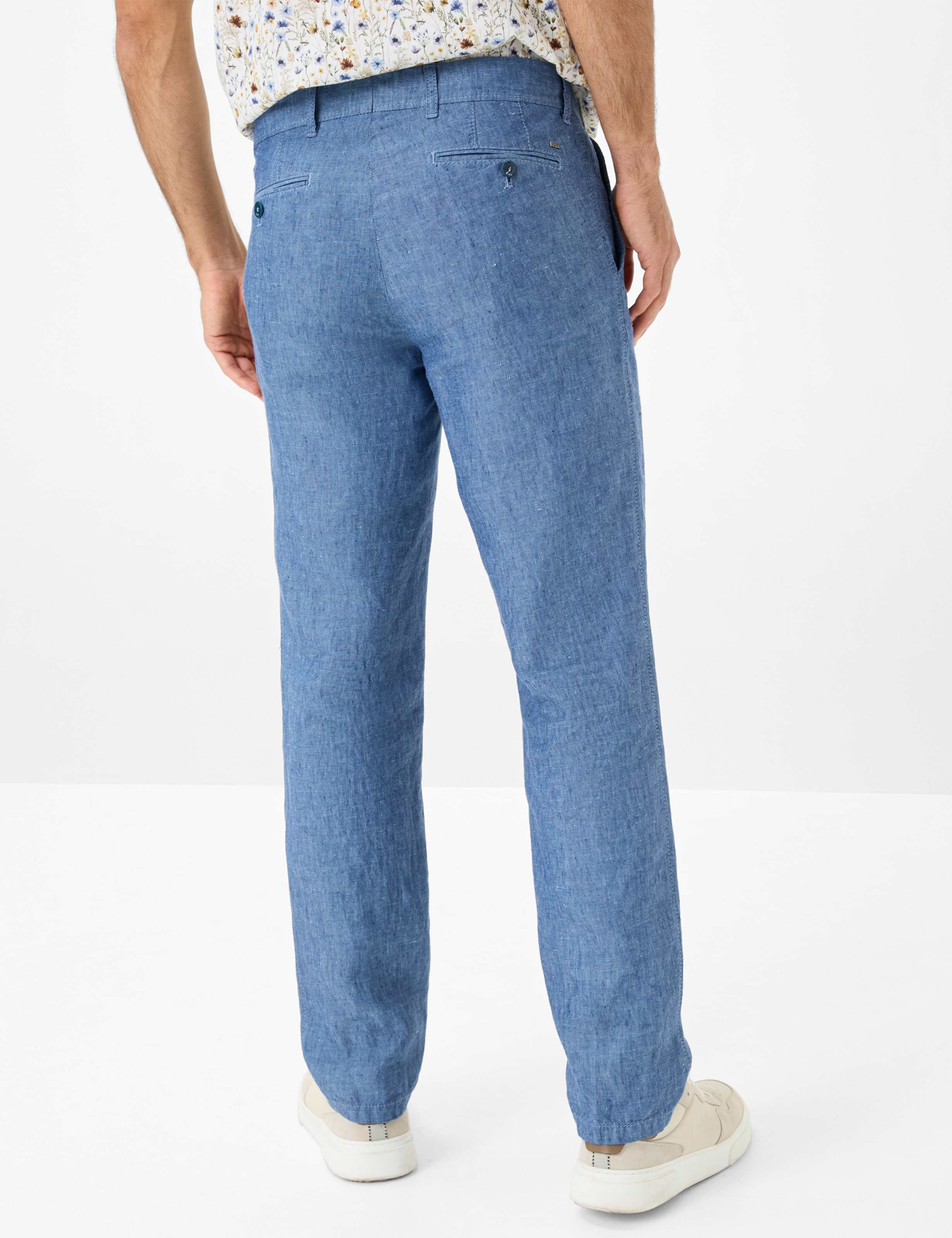 Heren Style EVANS Blauw Regular Fit Model achterkant
