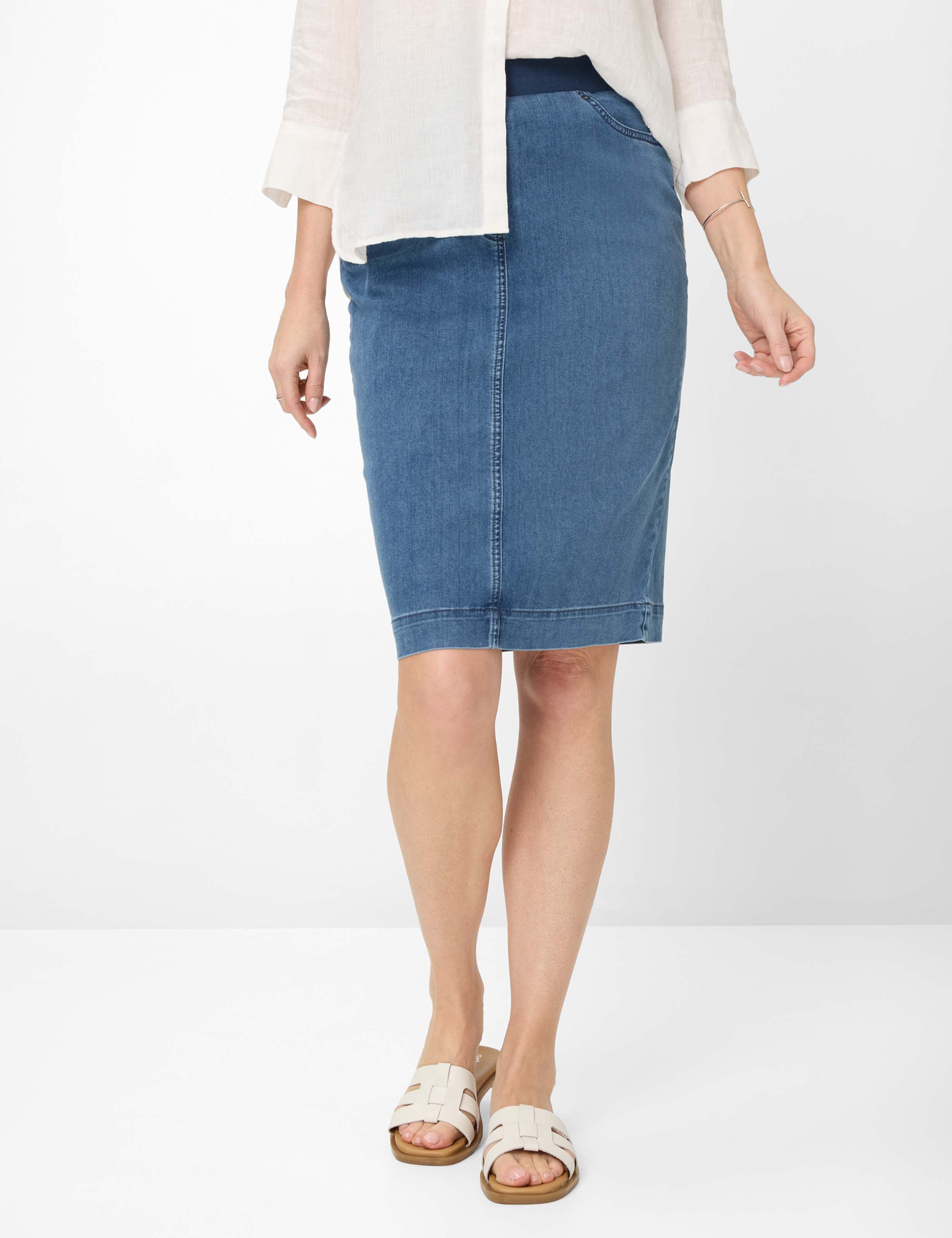 Blautöne, Damen, Style PAMINA SKIRT, MODEL_FRONT_ISHOP