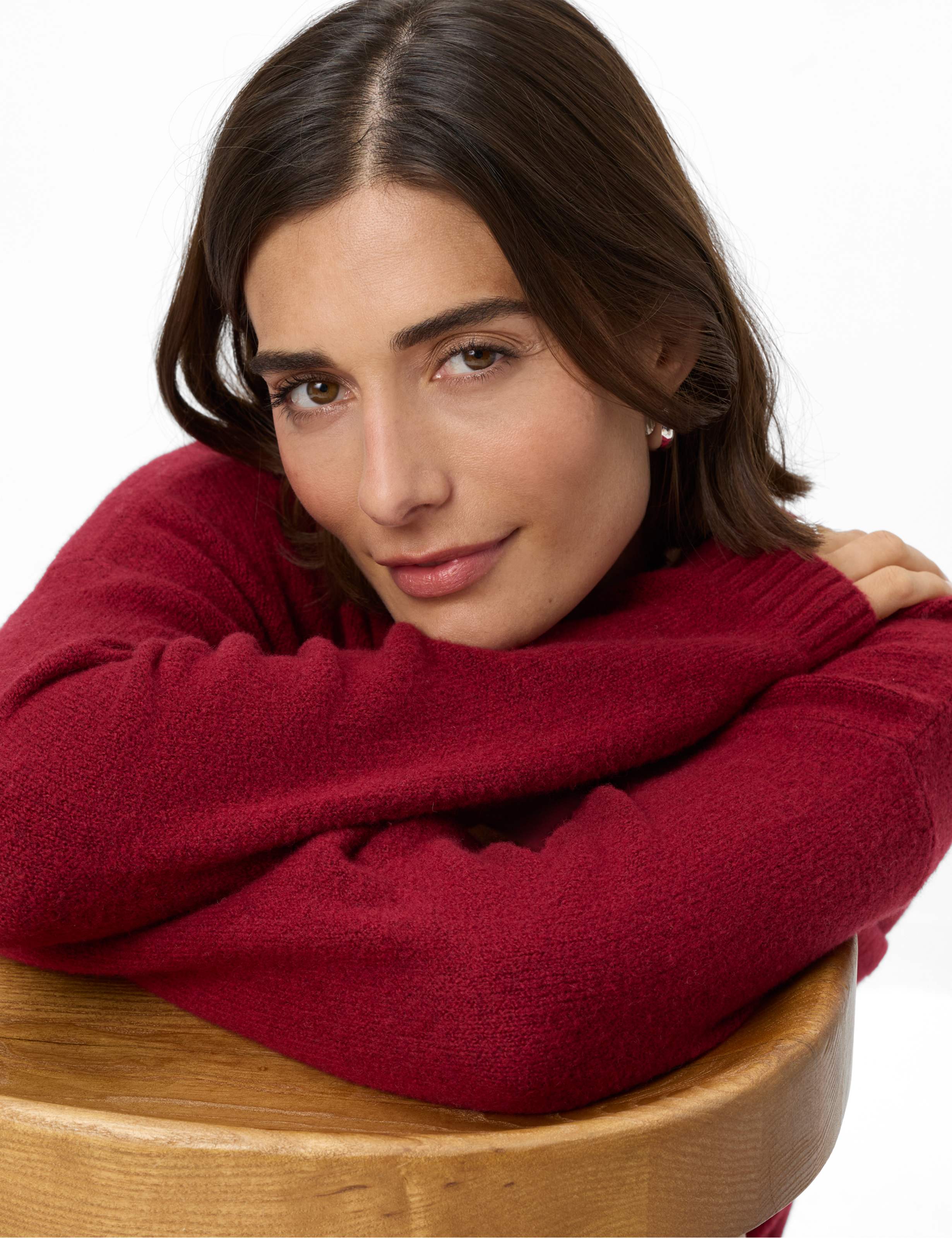 Femme Style LEA Rouge Foncé  Détail 1