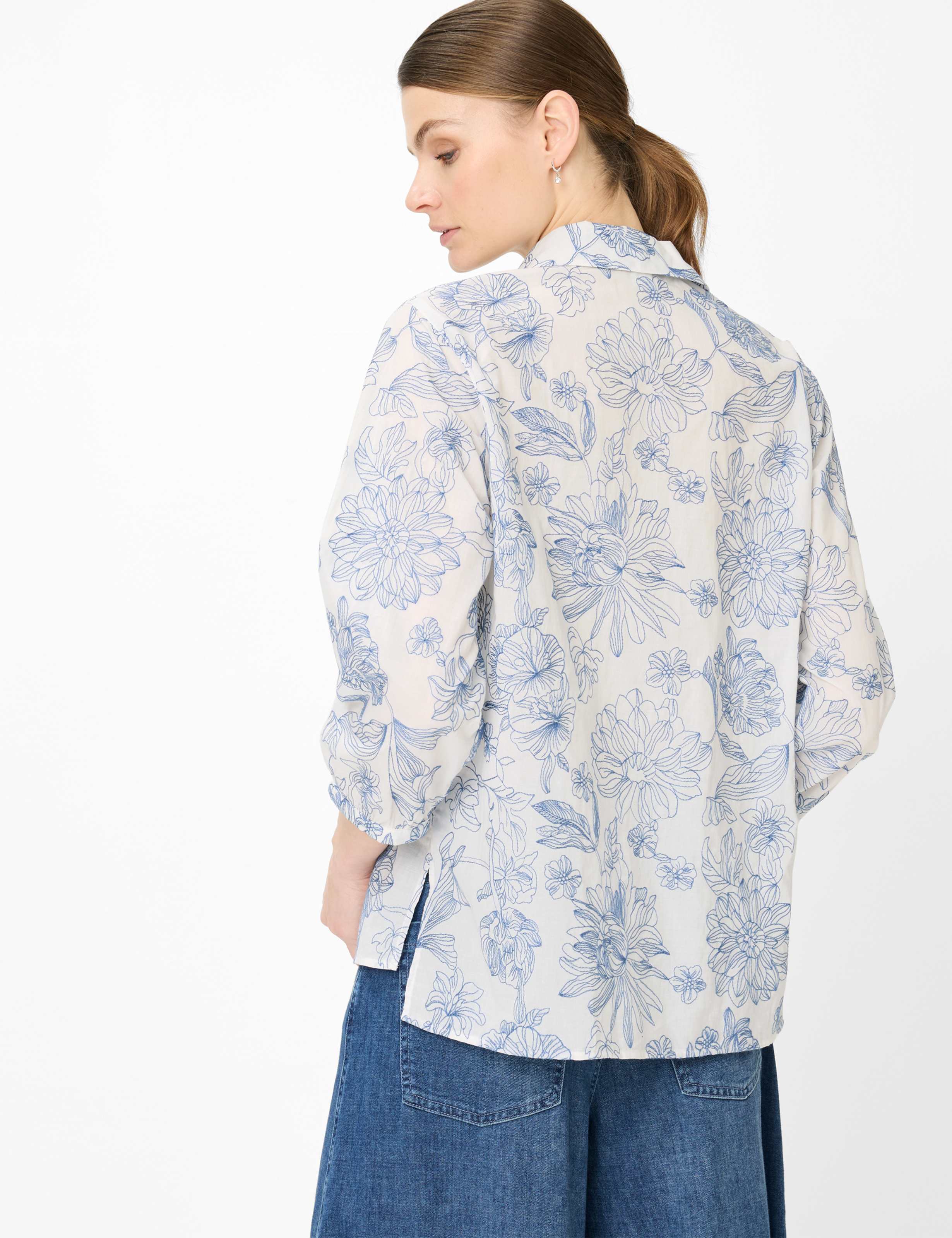 Thumbnail - Brax Damen Bluse Style VICKI vintage blue, hellblau, Gr. 36