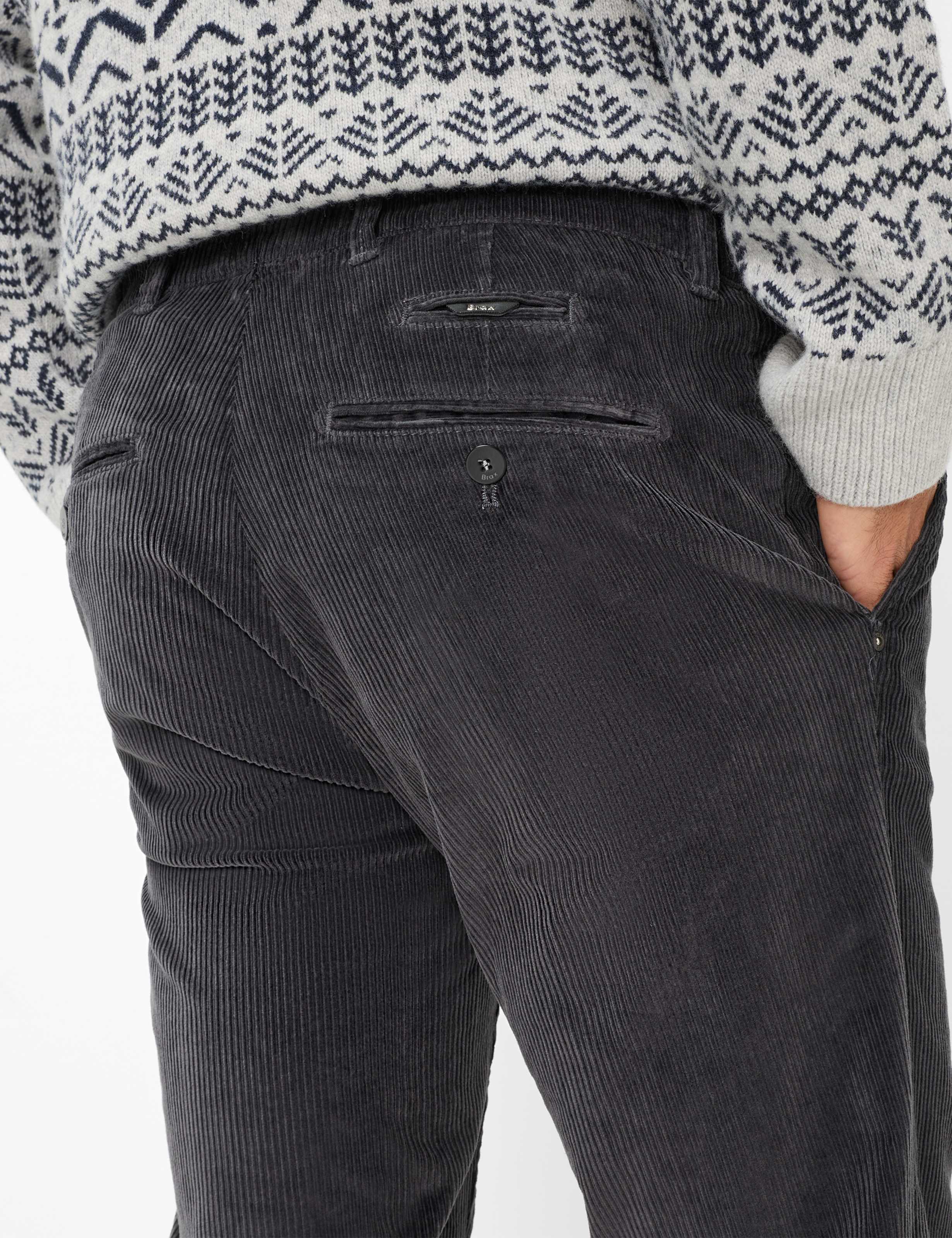Homme Style FABIO Gris Foncé Modern Fit Détail 2