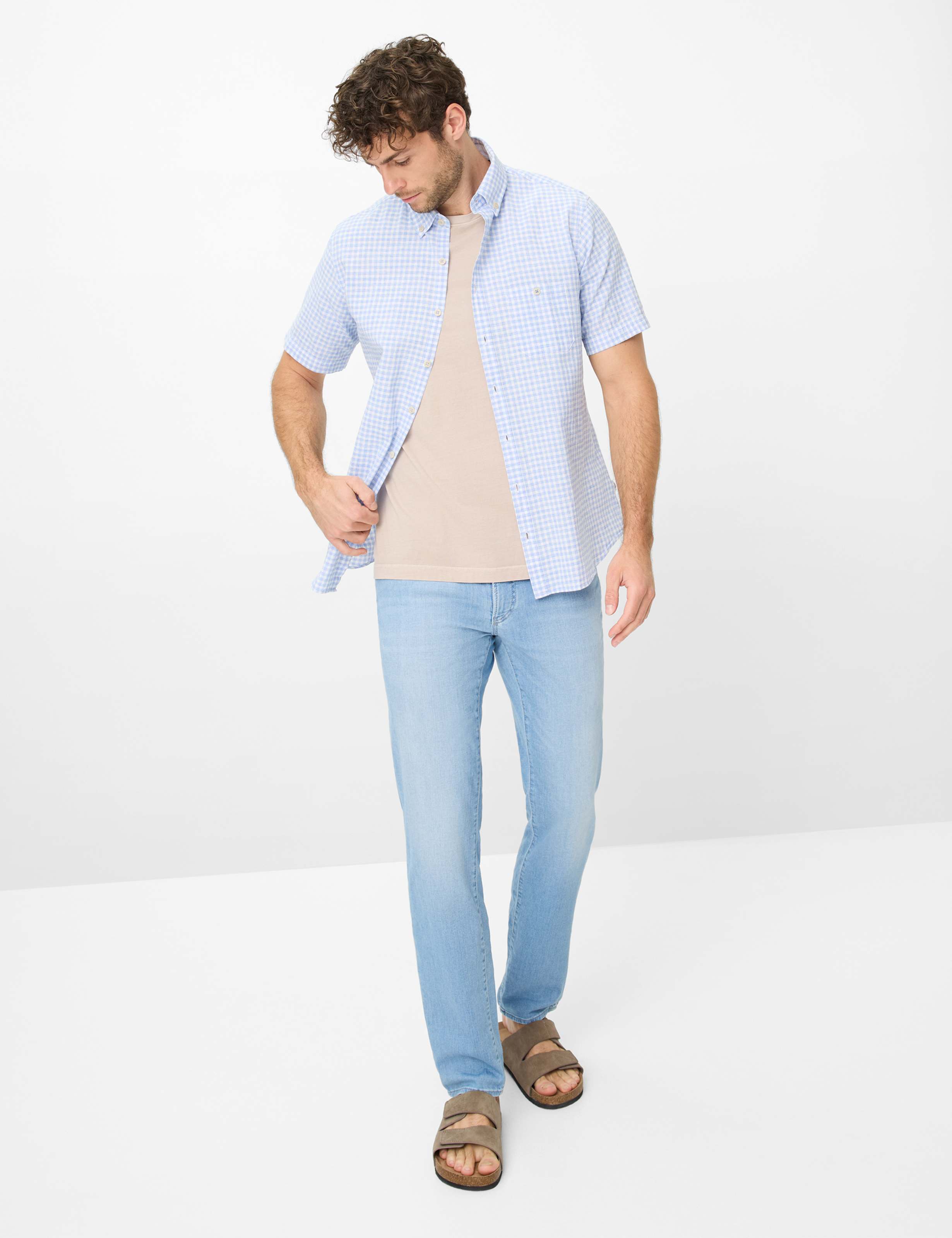 Herren Style DAN Hellblau  Model Outfit
