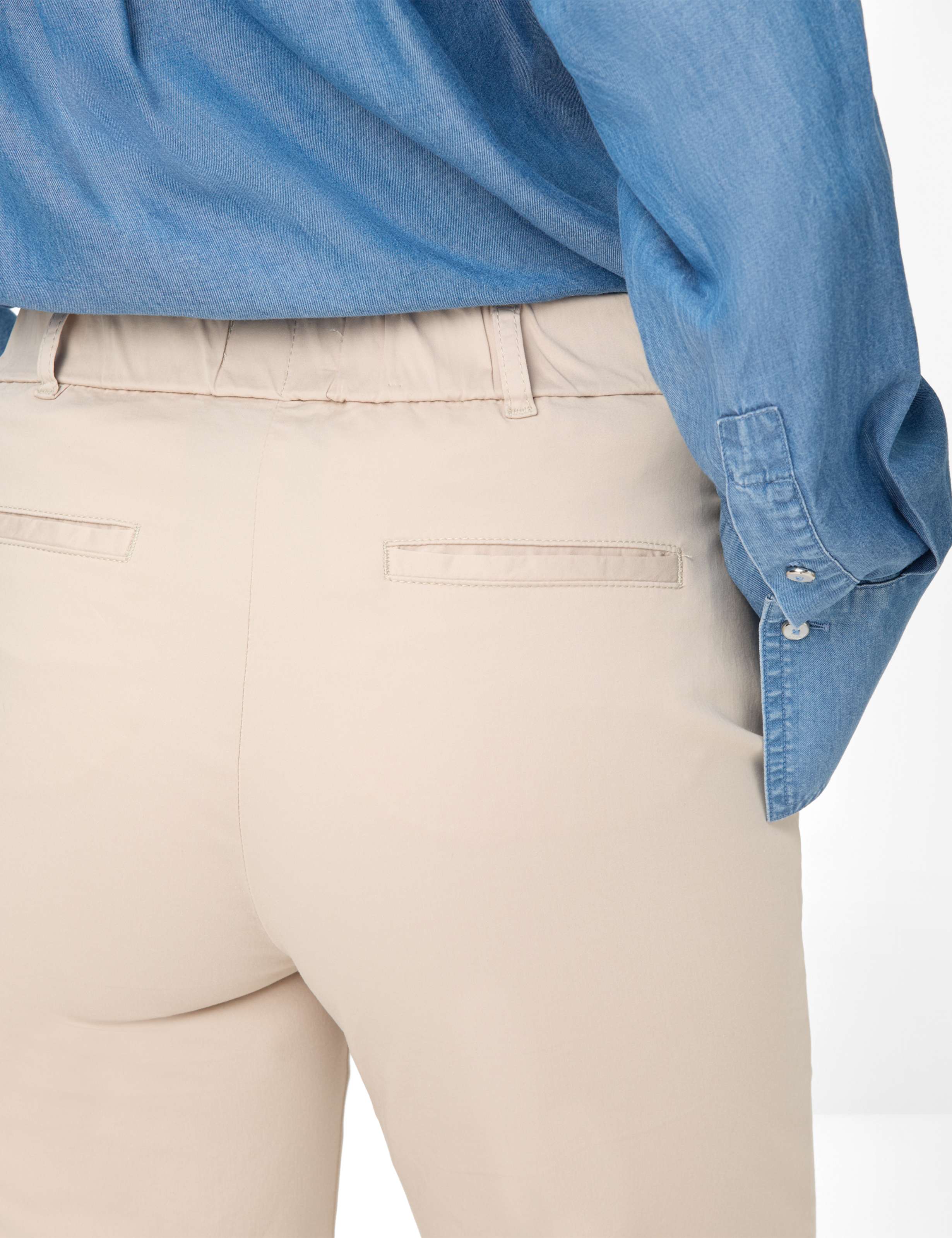 Dames Style PEGGY CULOTTE Lichtbeige Slim Fit Detail 2