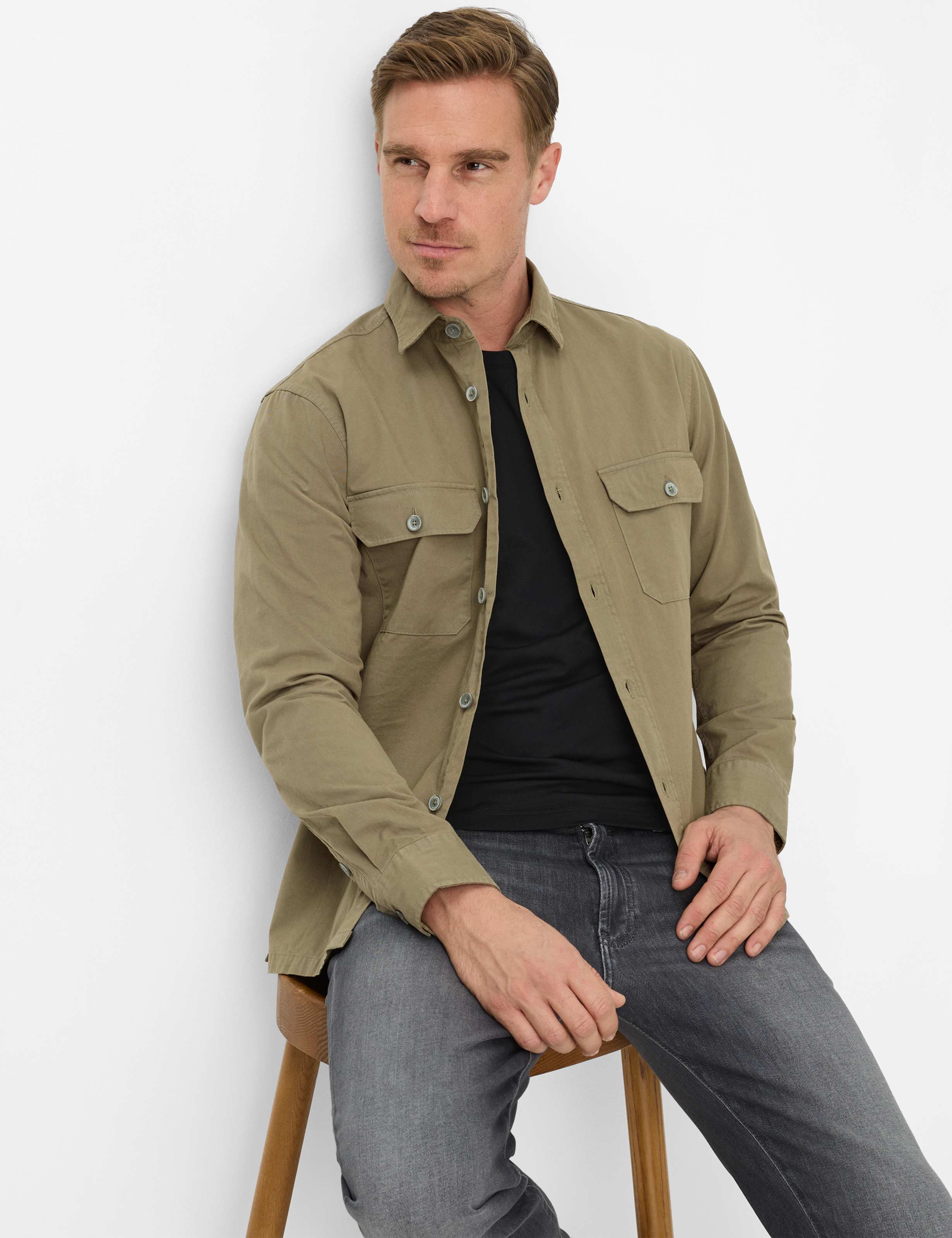 Herre Style KAY Grøn - Khaki  Detalje 1