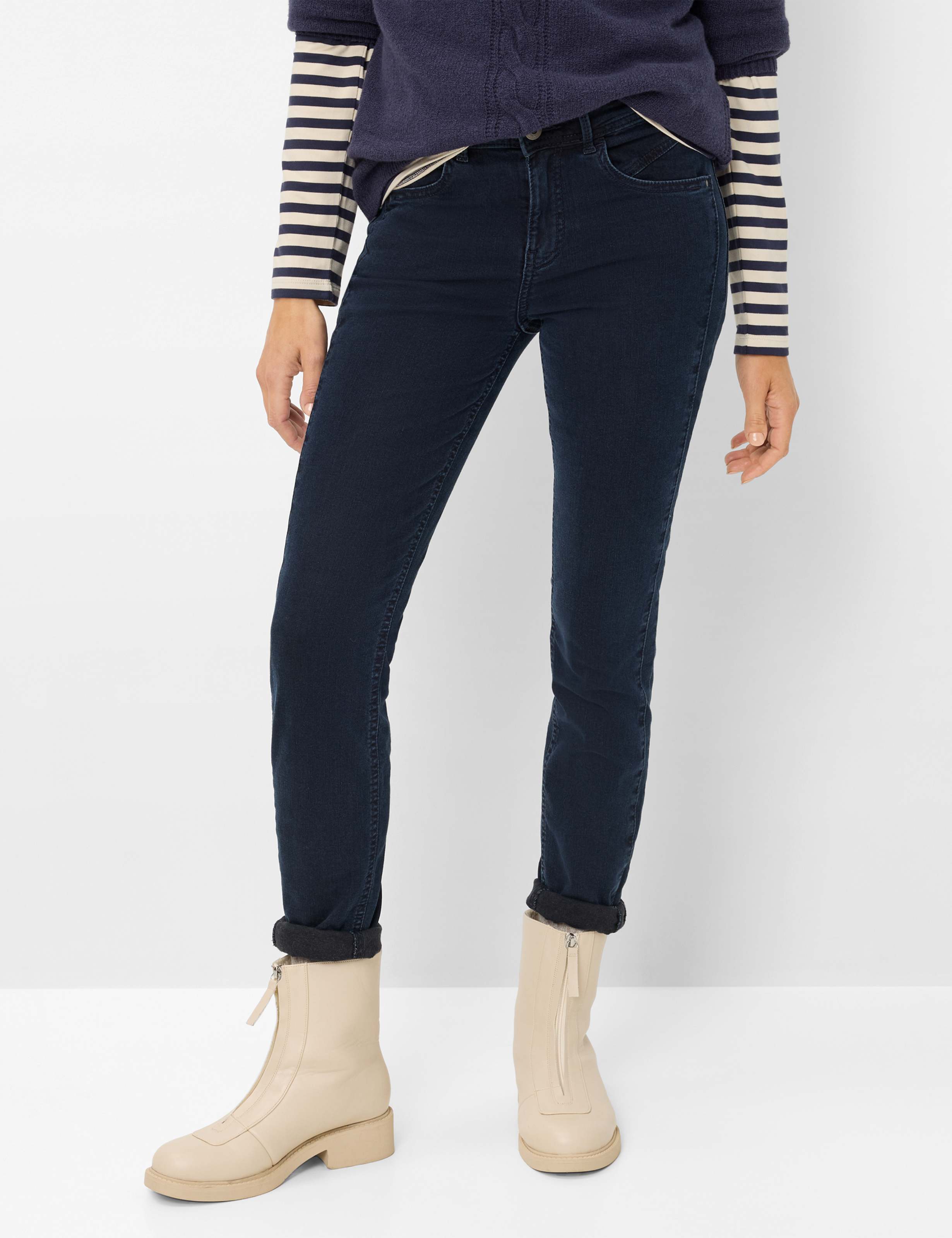 Thumbnail - Brax Damen Röhrenjeans Style SHAKIRA CLEAN DARK BLUE, denim dunkelblau, Gr. 38