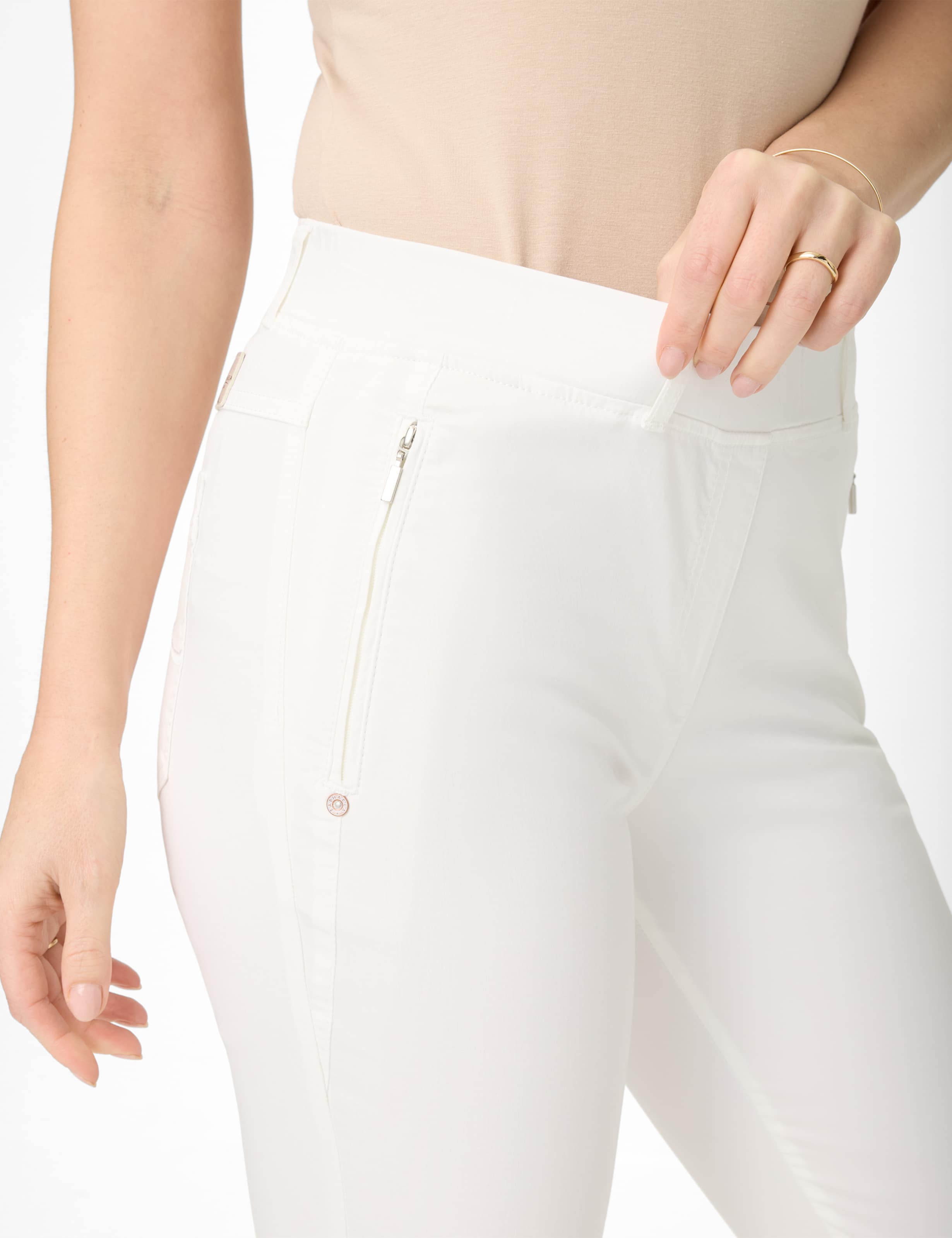 Femme Style LAVINA ZIP 6/8 Blanc Super Slim Fit Détail 2
