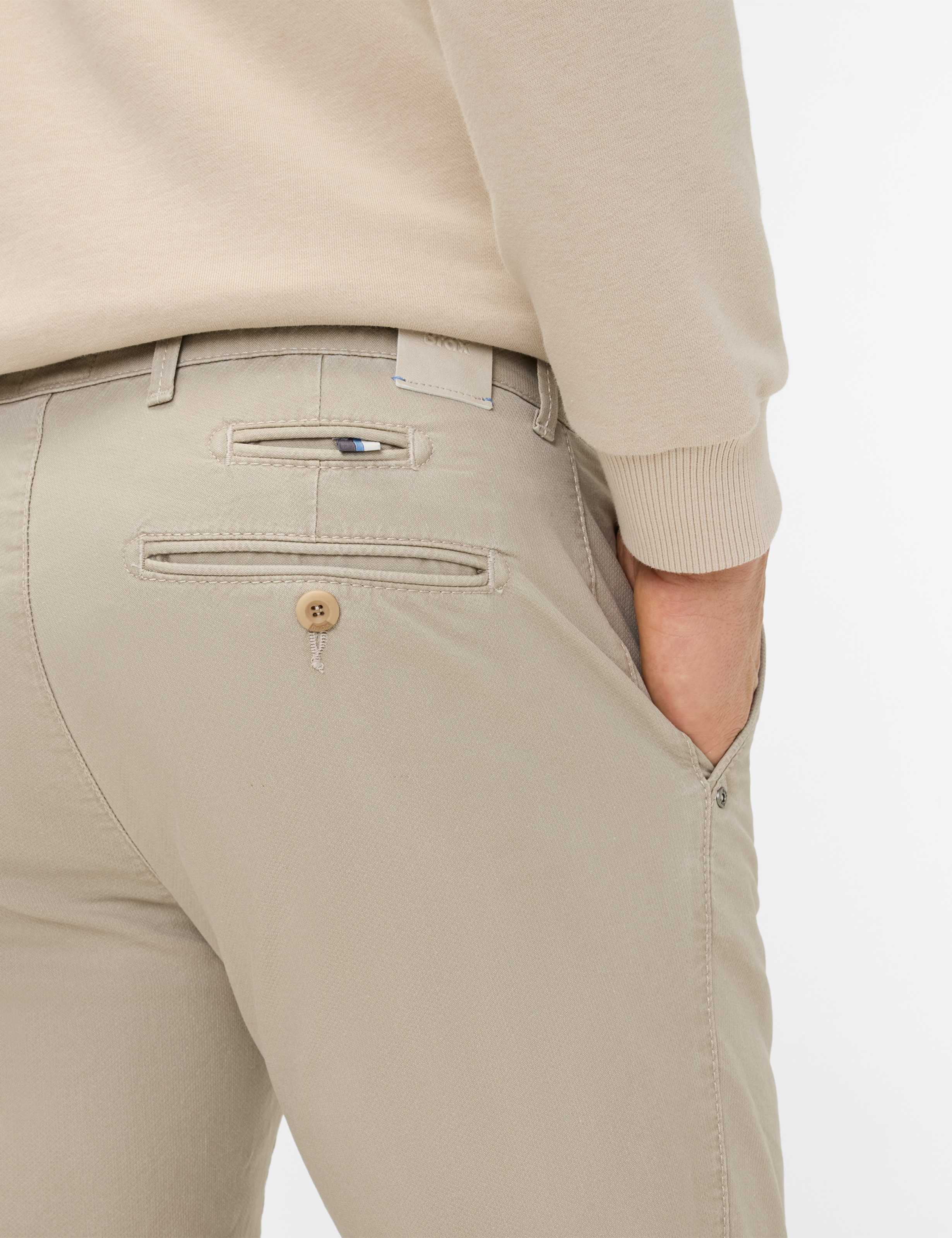 Herre Style FABIO IN Beige Modern Fit Detalje 2