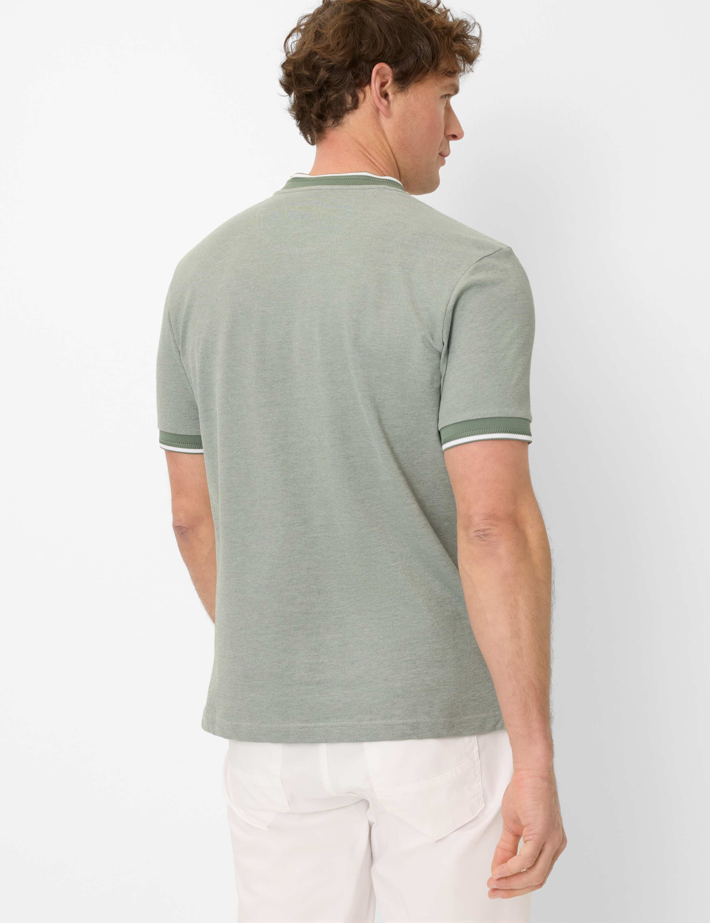 Thumbnail - Brax Herren Polo Style PIERCE thyme, grün, Gr. S