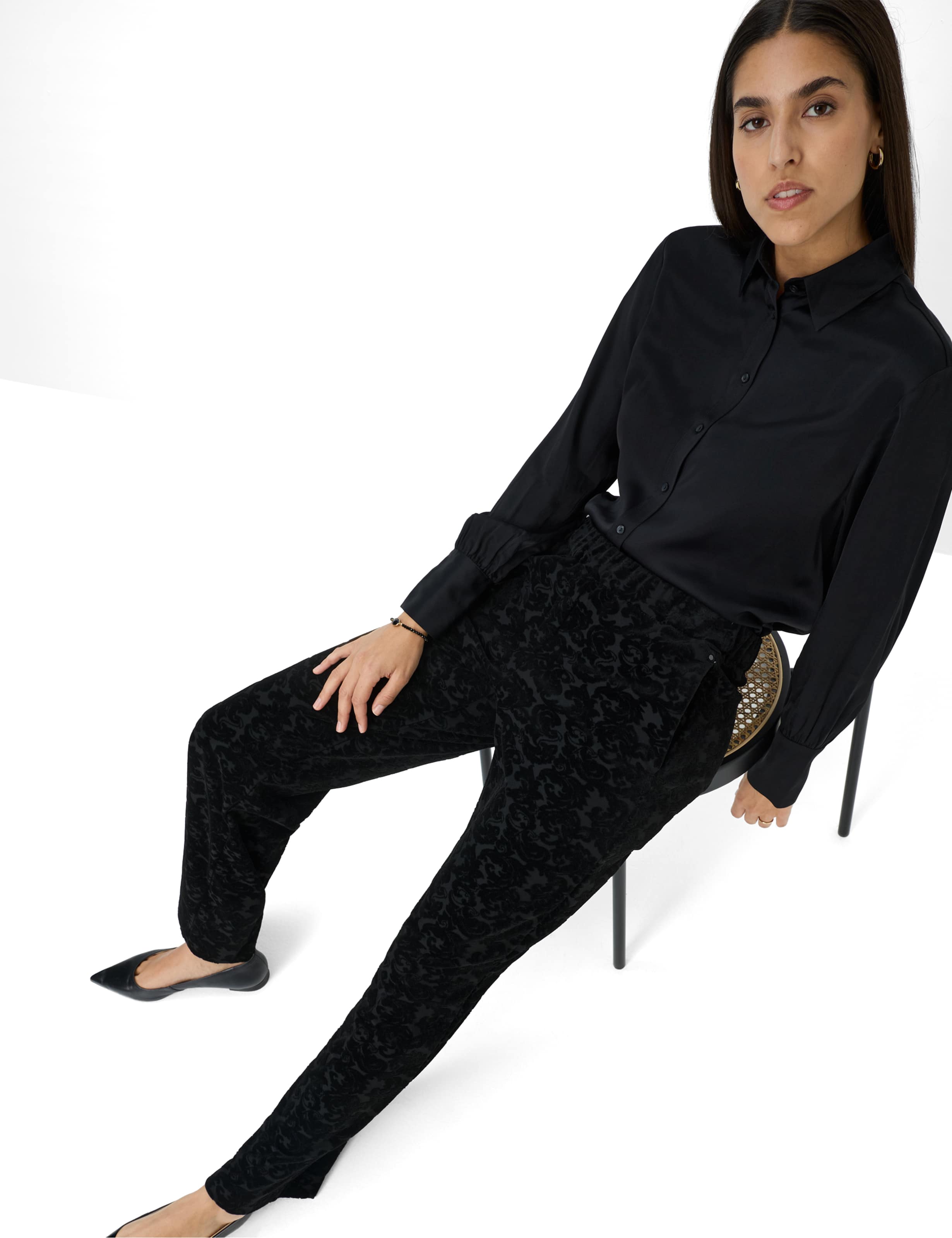 Damen Style MAINE Schwarz Wide Leg Detail 1