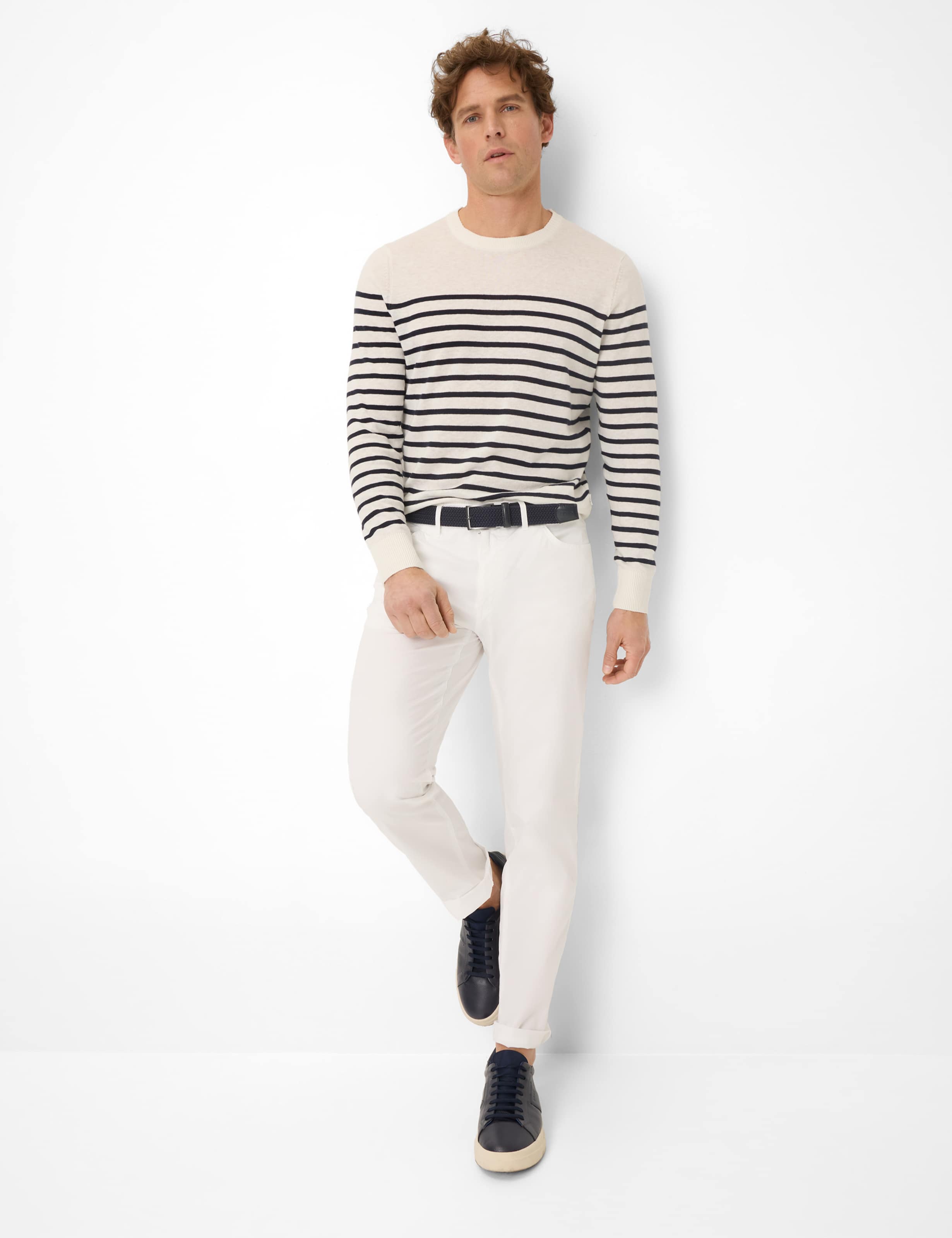 Herren Style CADIZ Weiß Straight Fit Model Outfit