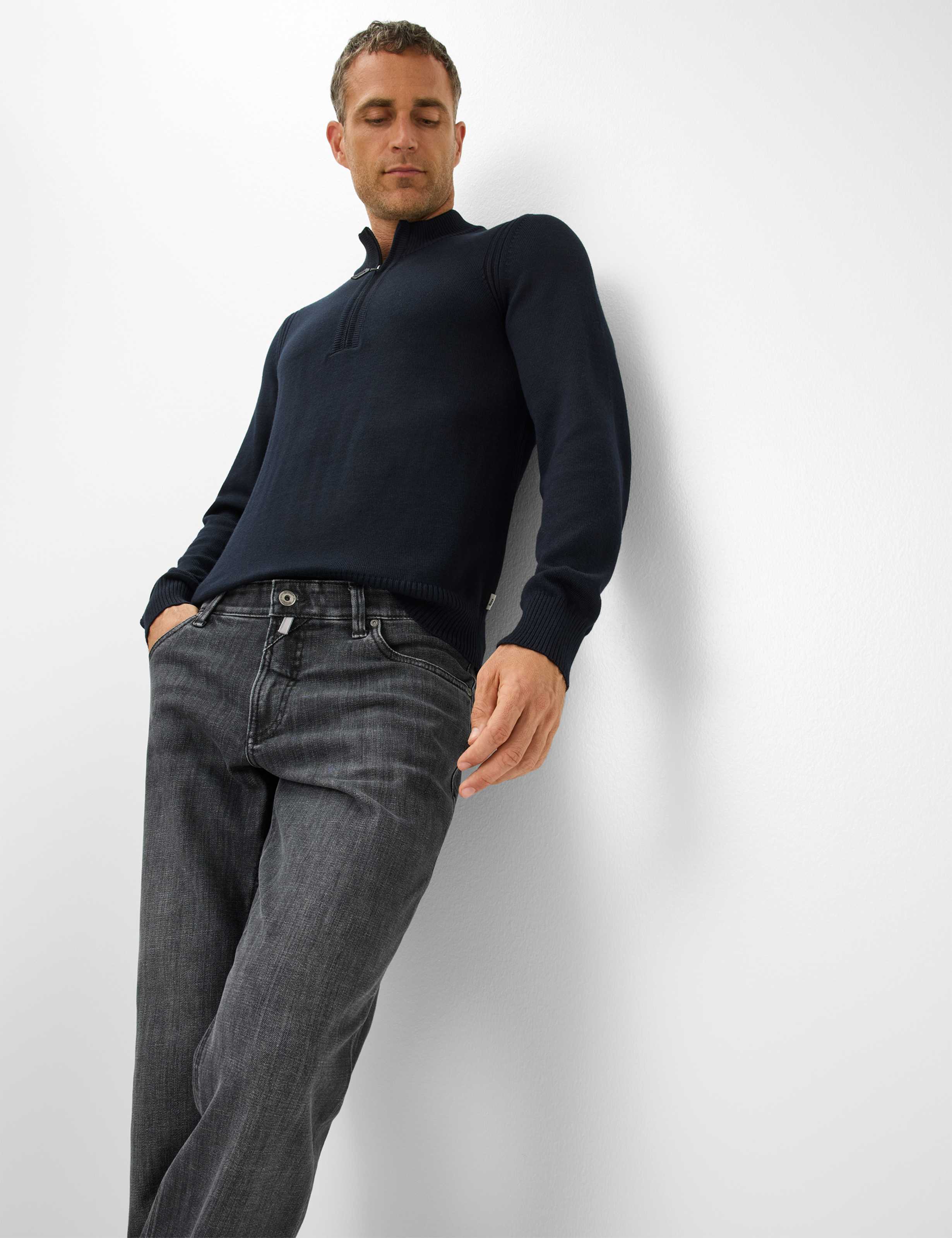 Herren Style LUKE Denim Grau Modern Fit Detail 1