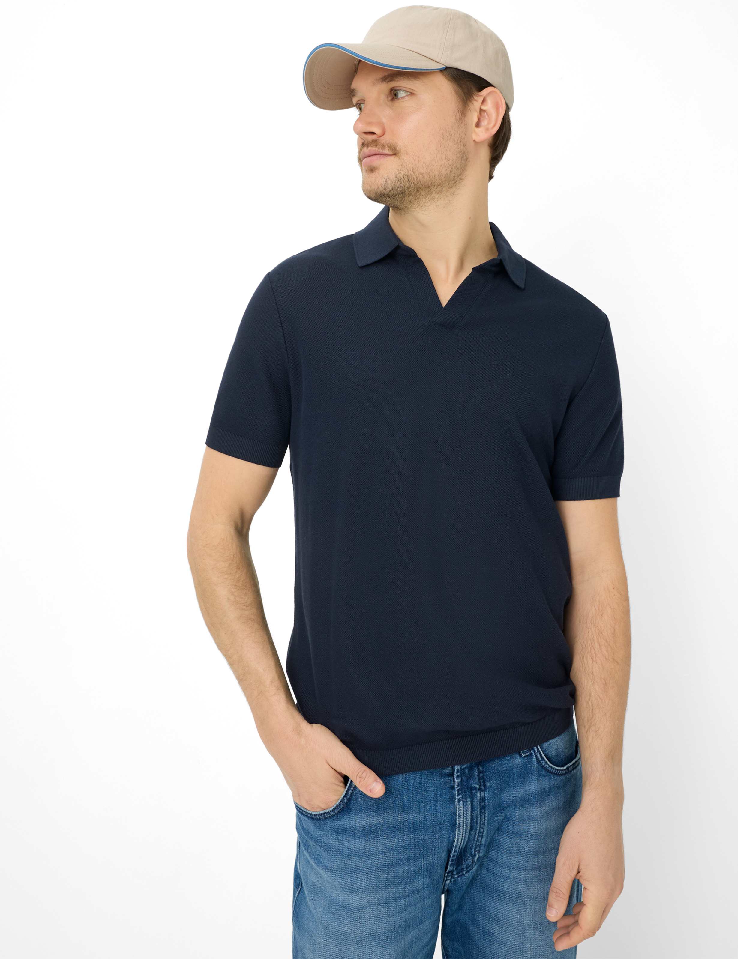 Thumbnail - Brax Herren Polo Style PRINCETON navy, dunkelblau, Gr. XS