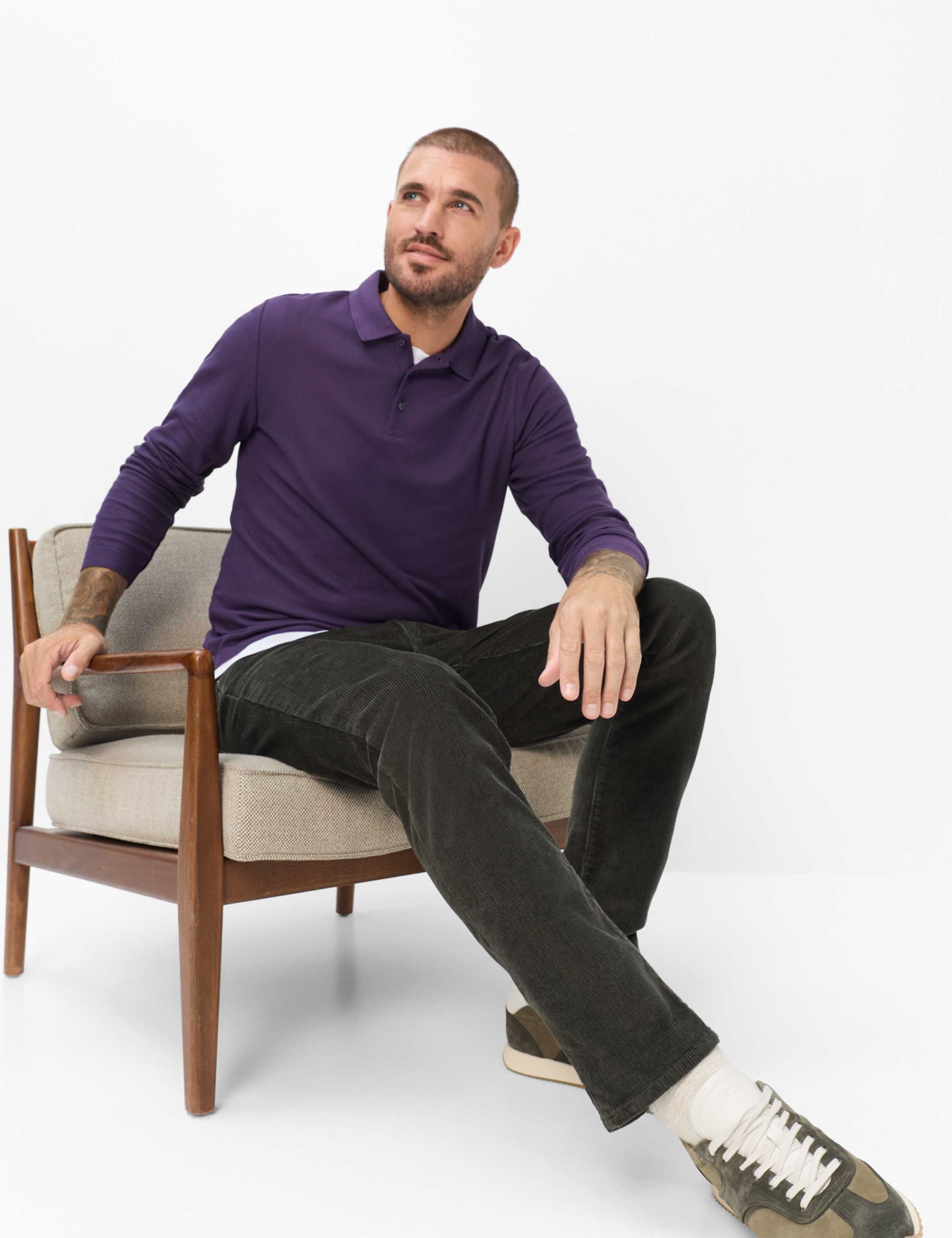 Men Style CADIZ Green – Olive Straight fit Detail 1