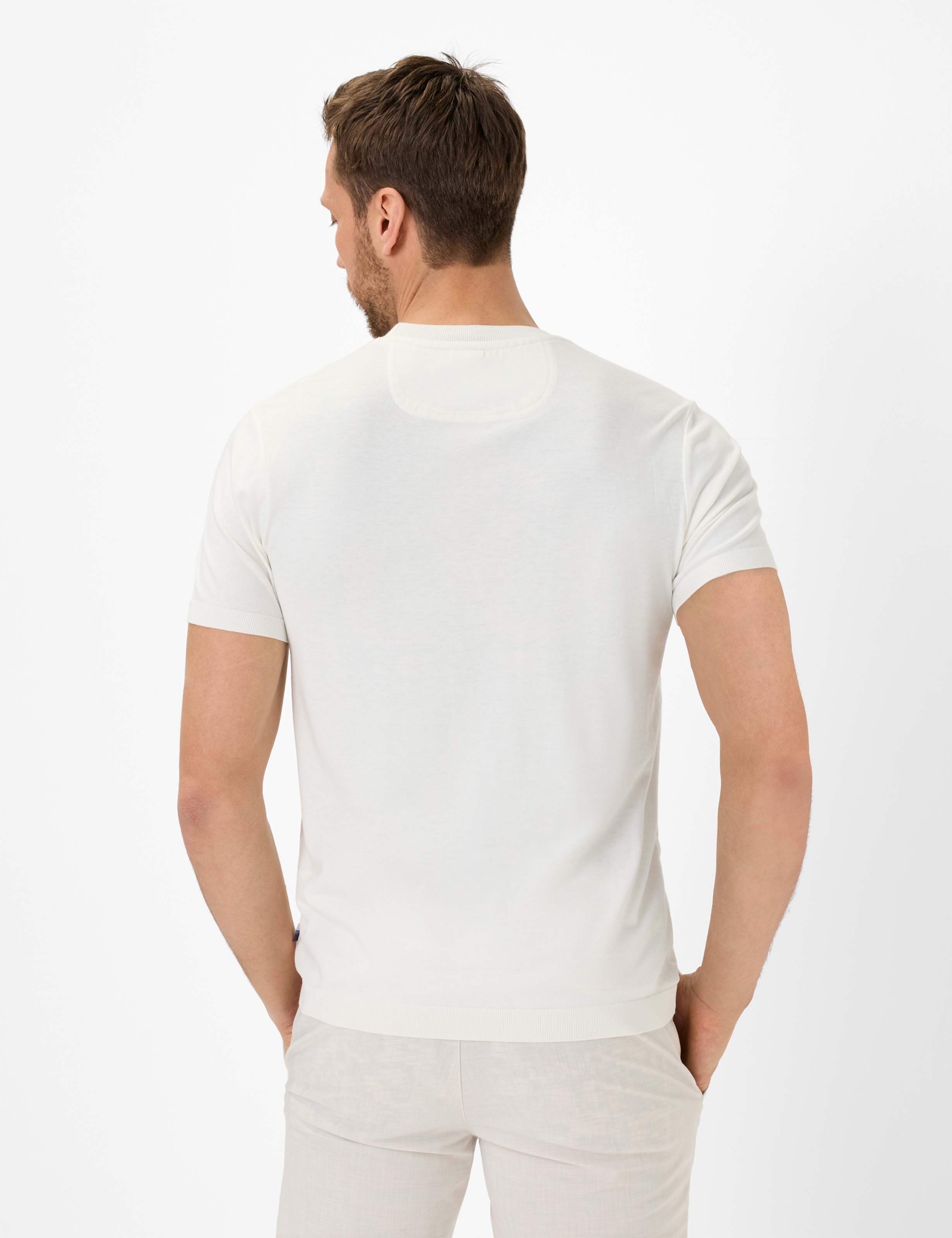 Men Style TREVOR Cream White  Model back