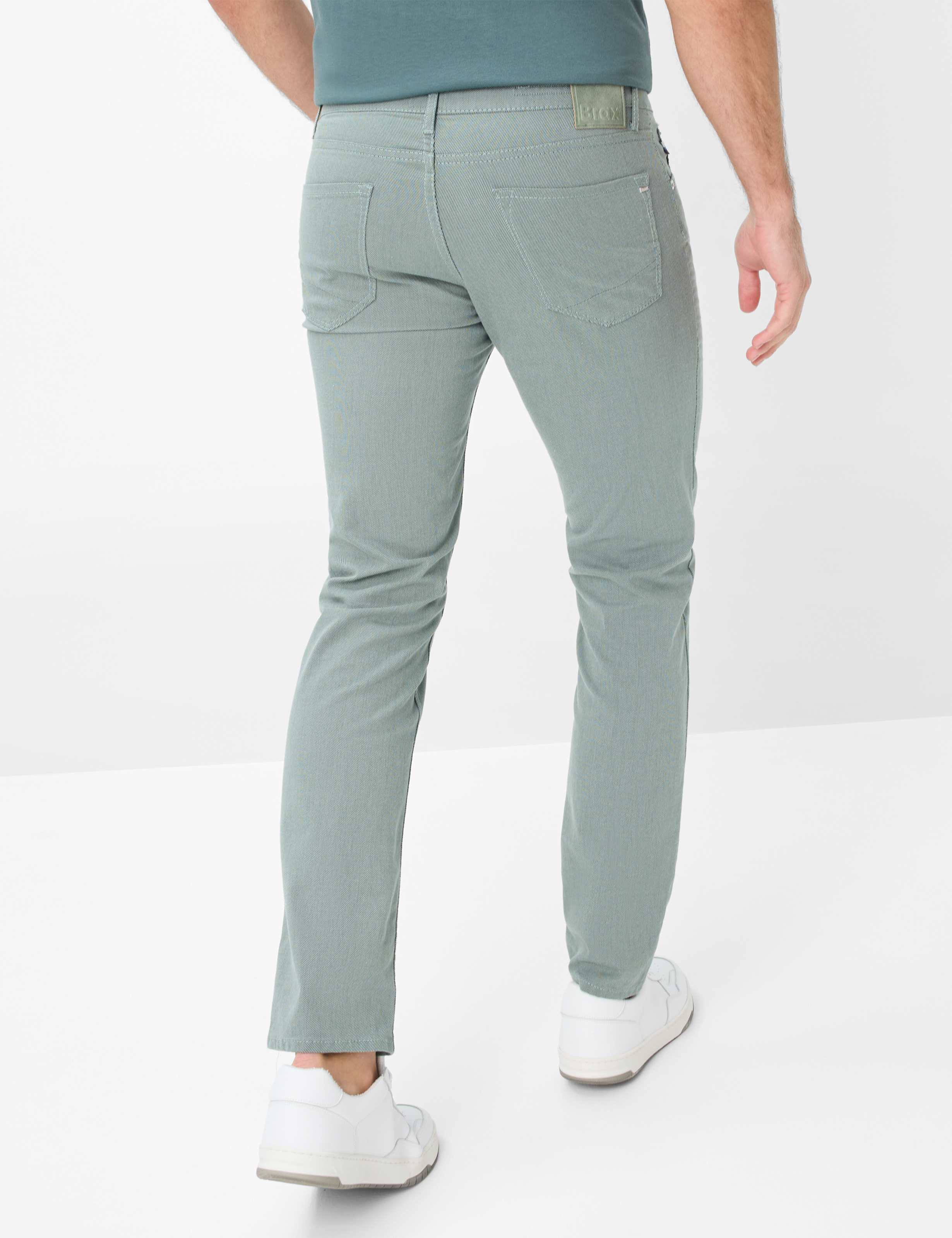 Heren Style CHUCK Groen Modern Fit Model achterkant