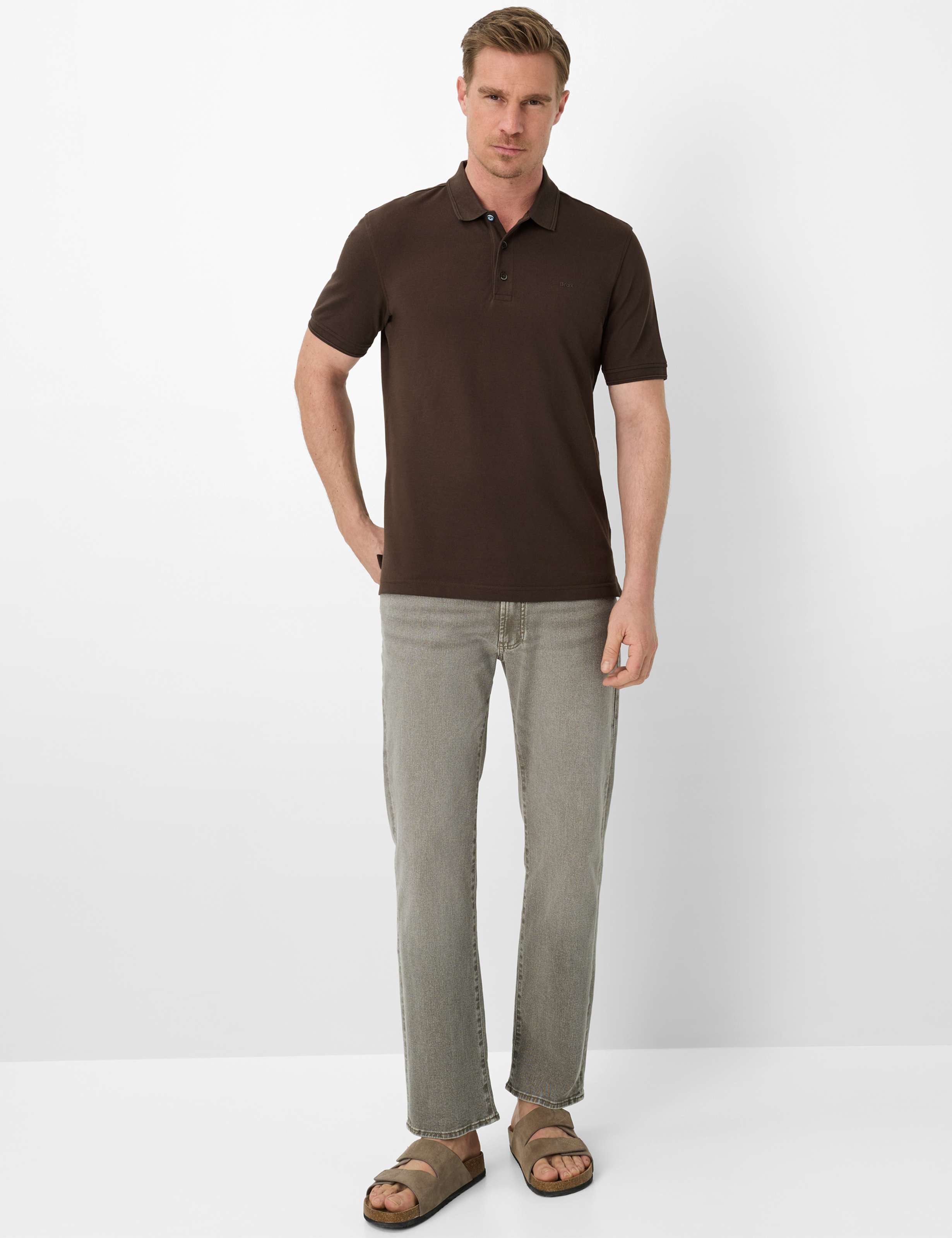 Herren Style PETE Dunkelbraun  Model Outfit