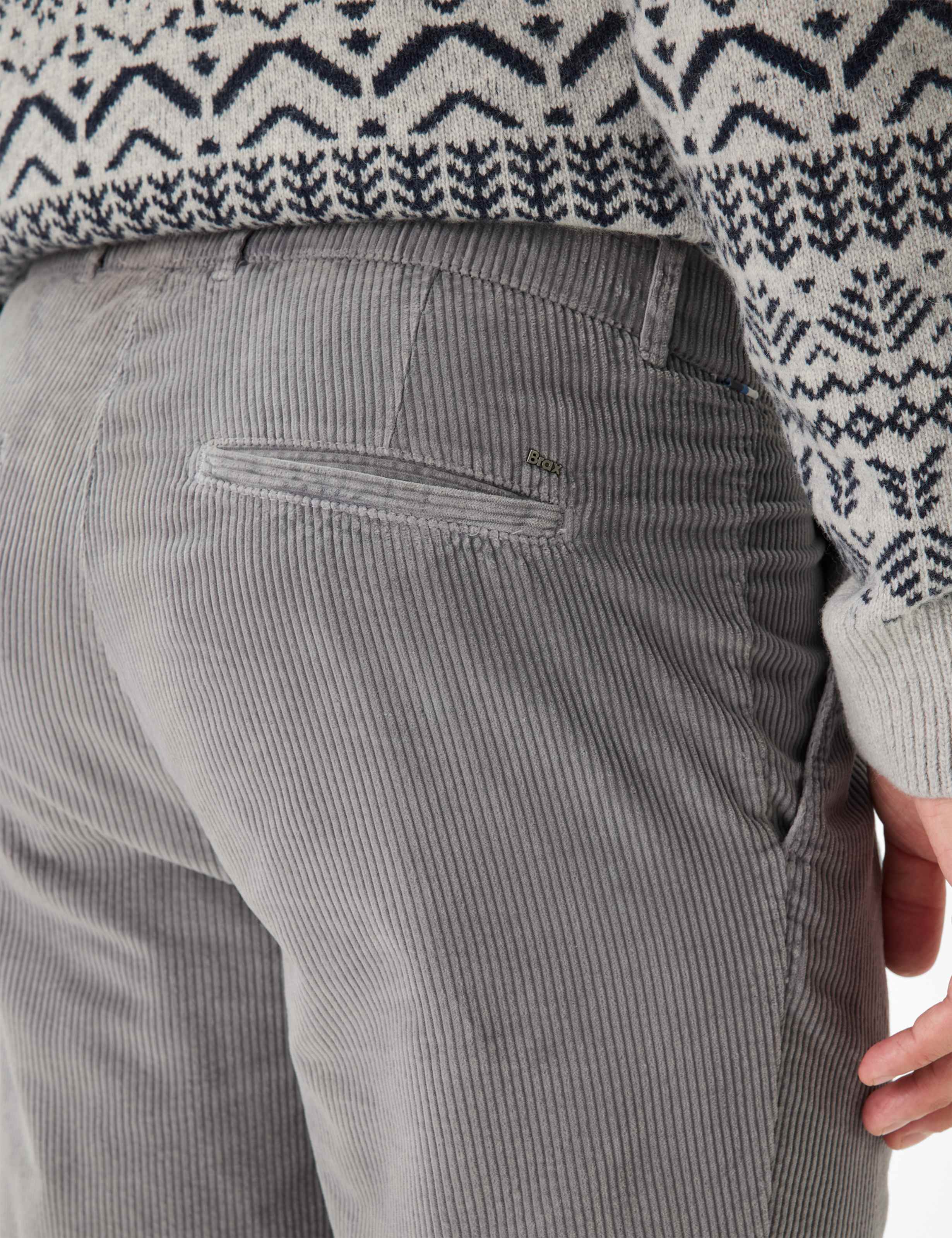 Herre Style TINO Grå Relaxed Fit Detalje 2