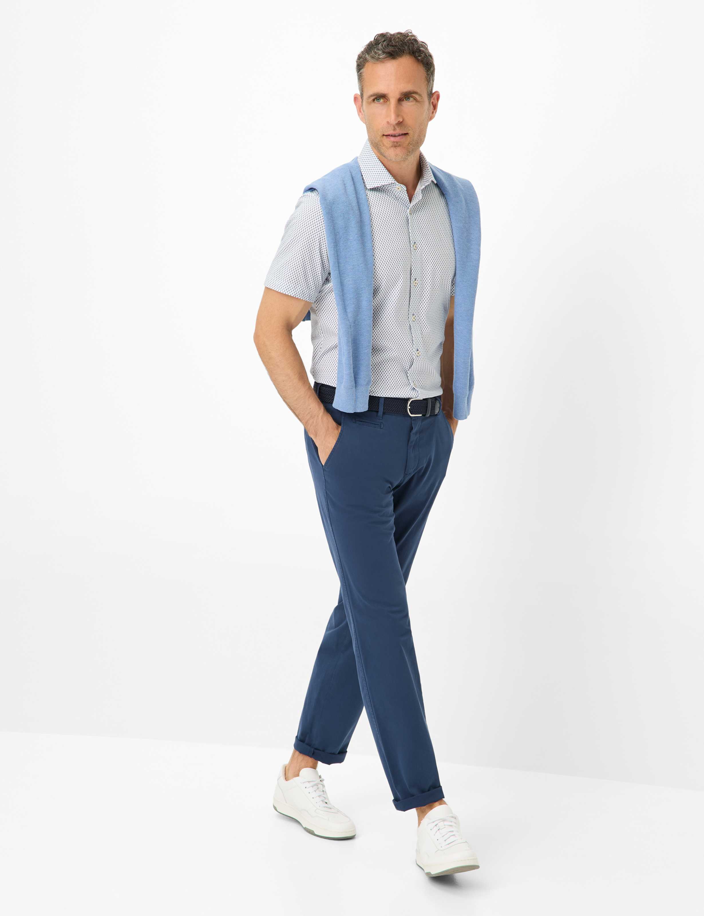 Heren Style TORGE Blauw Regular Fit Model outfit
