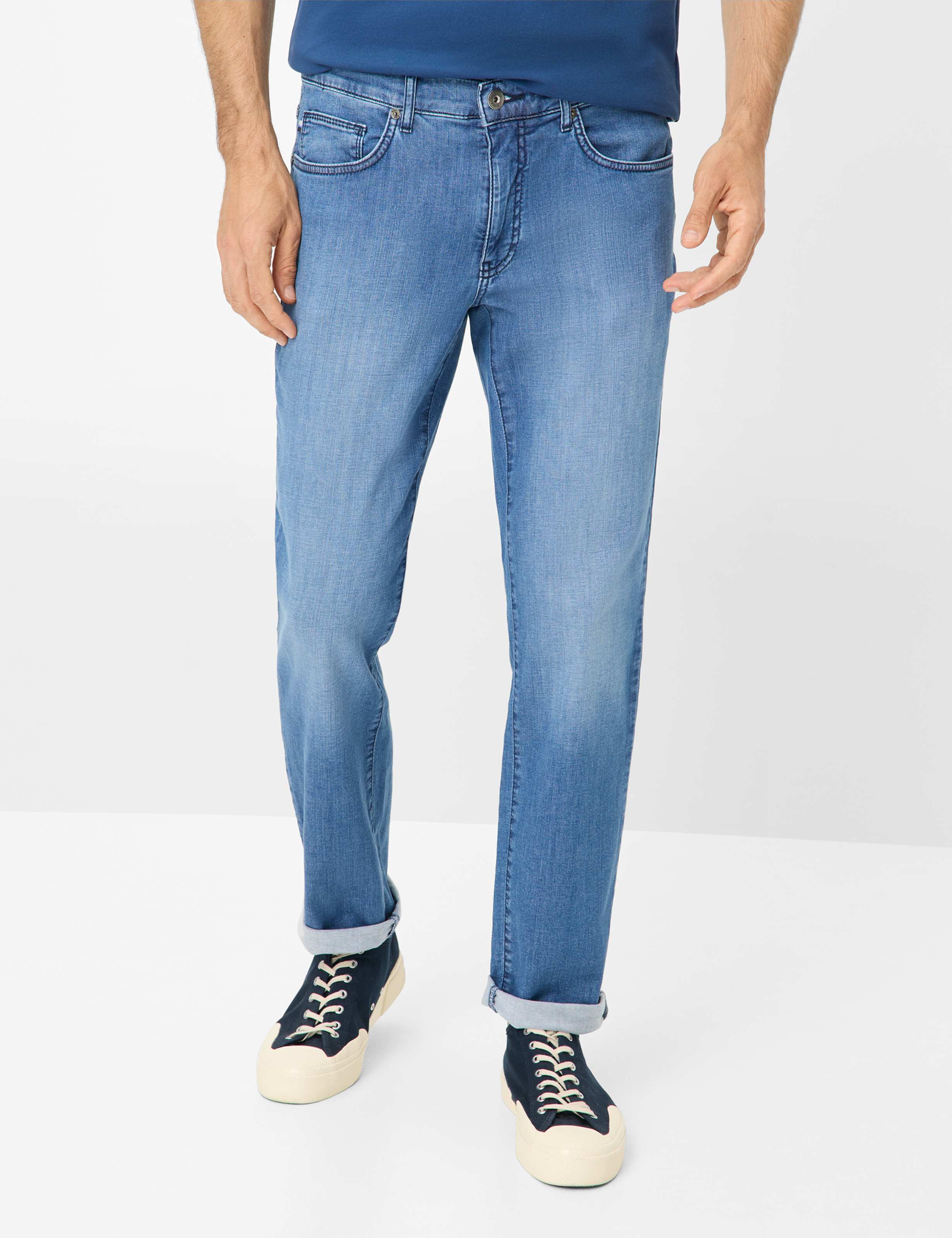 Thumbnail - Brax Herren Five-Pocket-Hose Style CADIZ MID BLUE USED, denim blau, Gr. 44/30