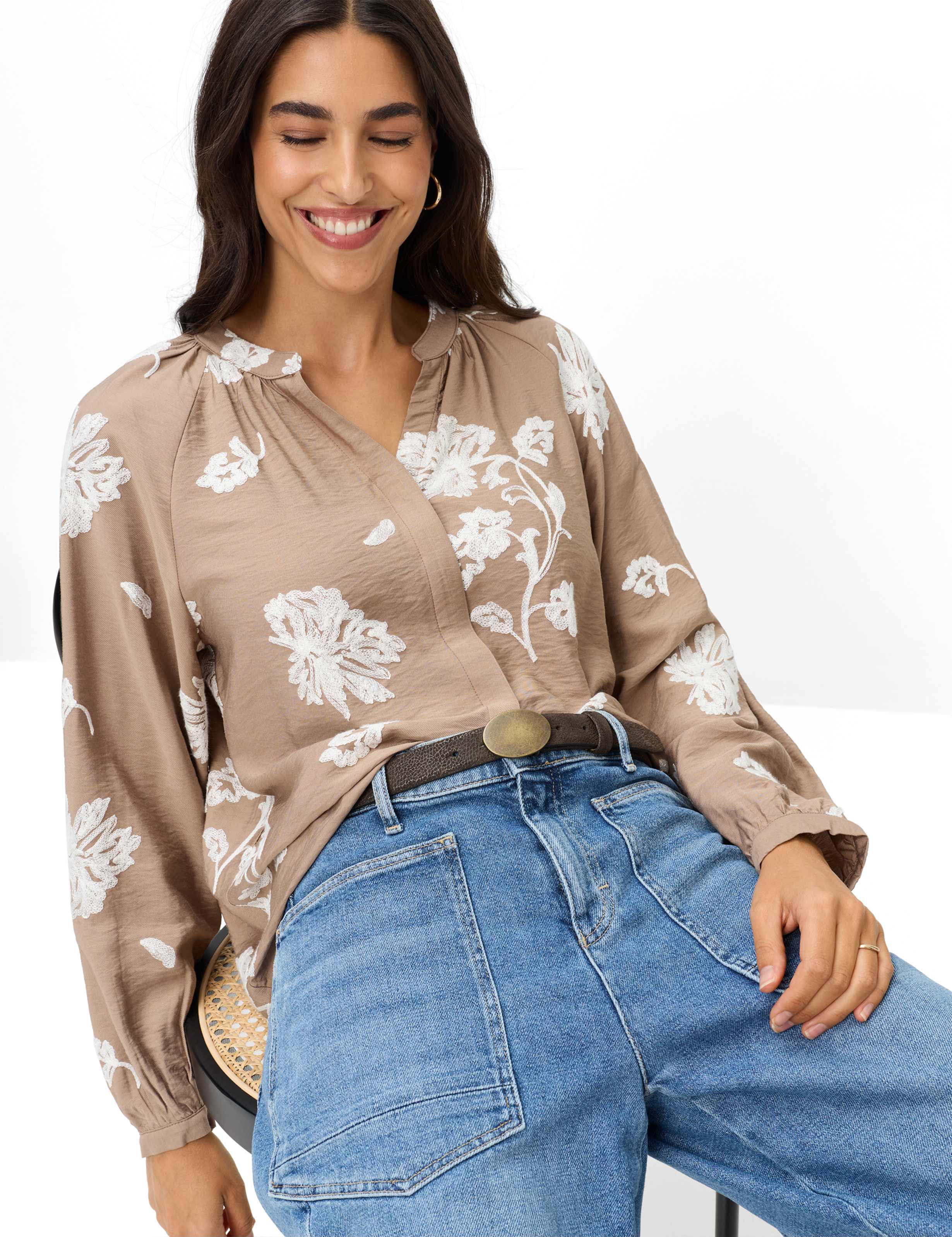 Dame Style MEGAN S Denim Lysblå Barrel Fit Detalje 1