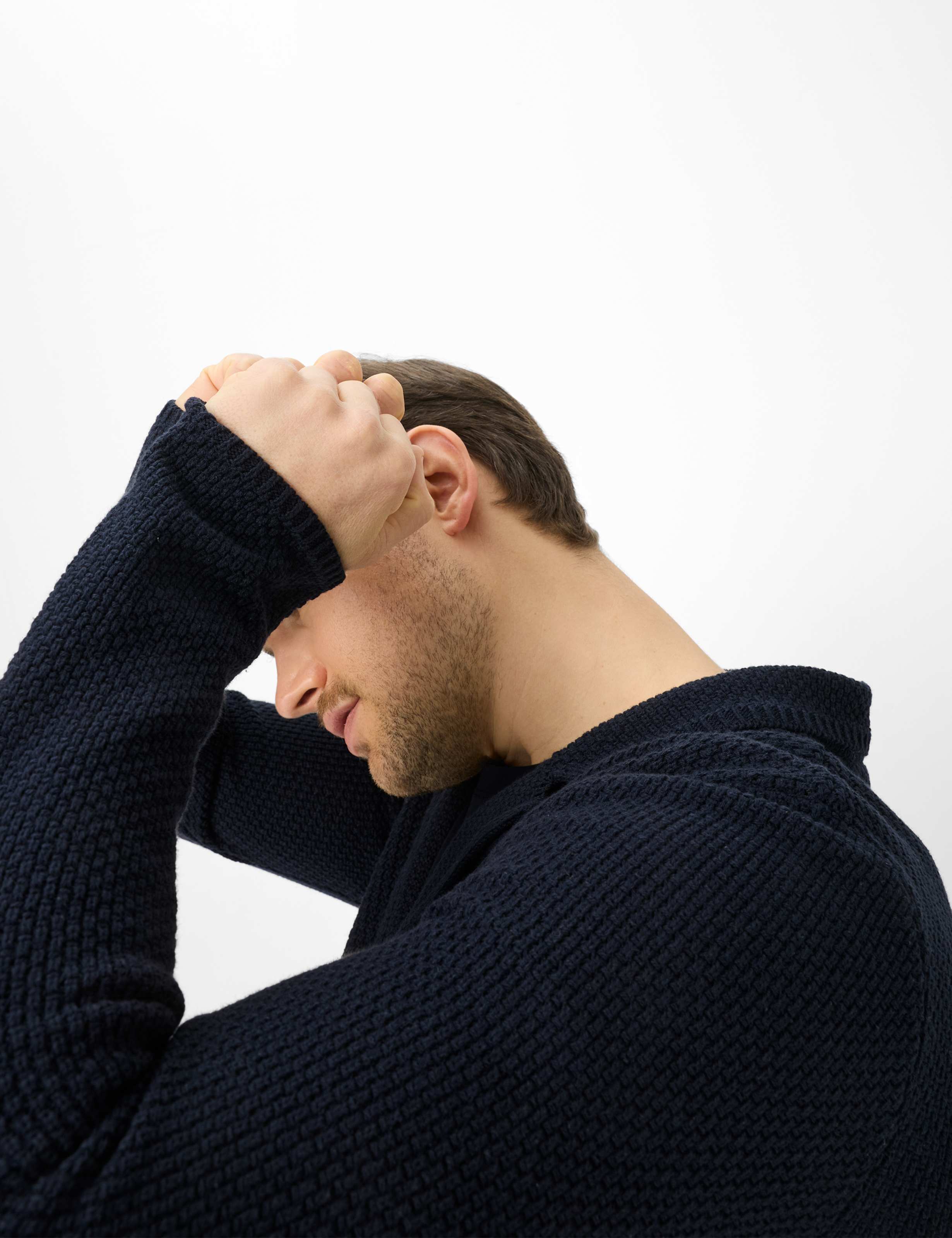 Thumbnail - Brax Herren Strickblazer Style JASPER navy, dunkelblau, Gr. XXXL