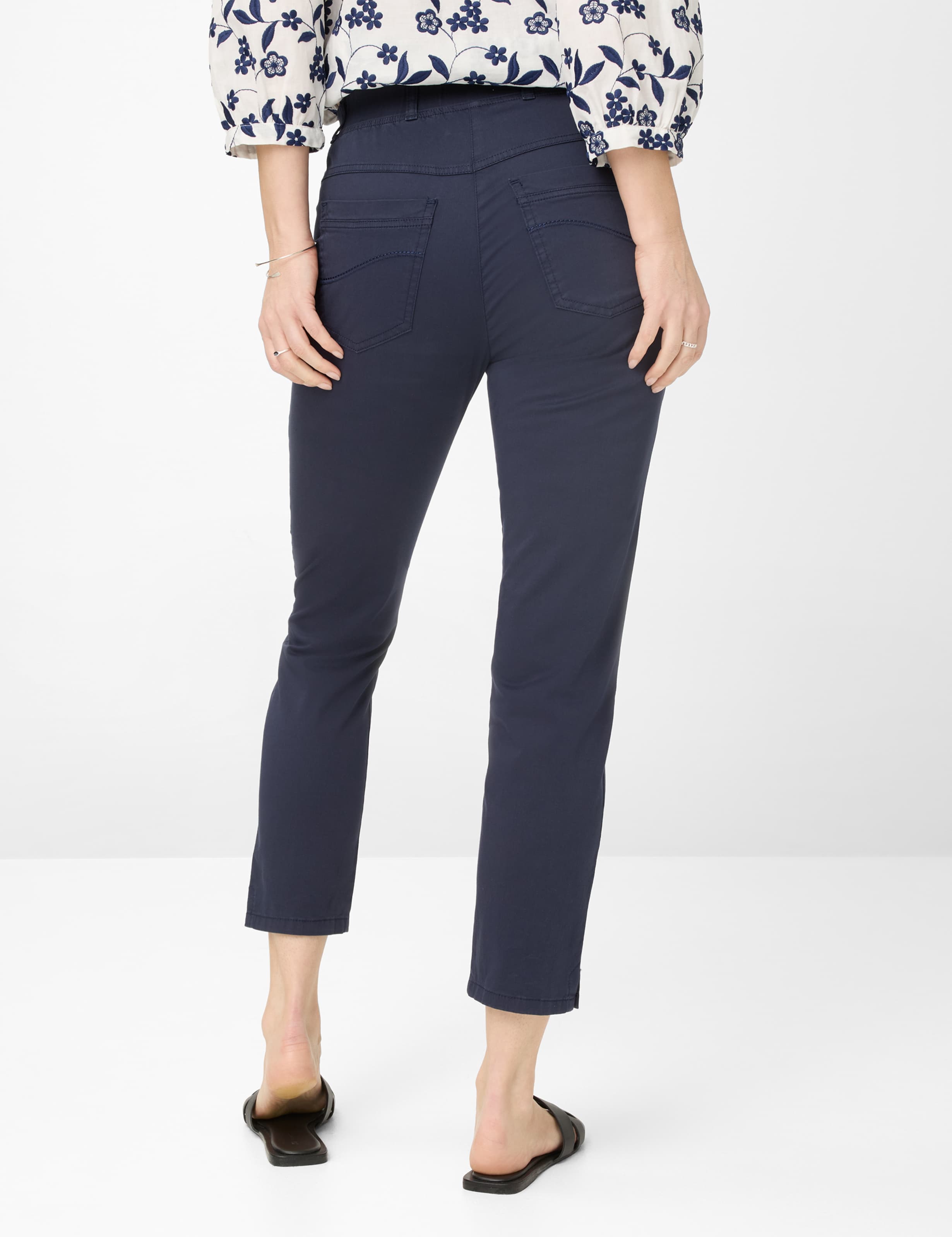 Femme Style LAVINA ZIP 6/8 Bleu Foncé Super Slim Fit Dos mannequin