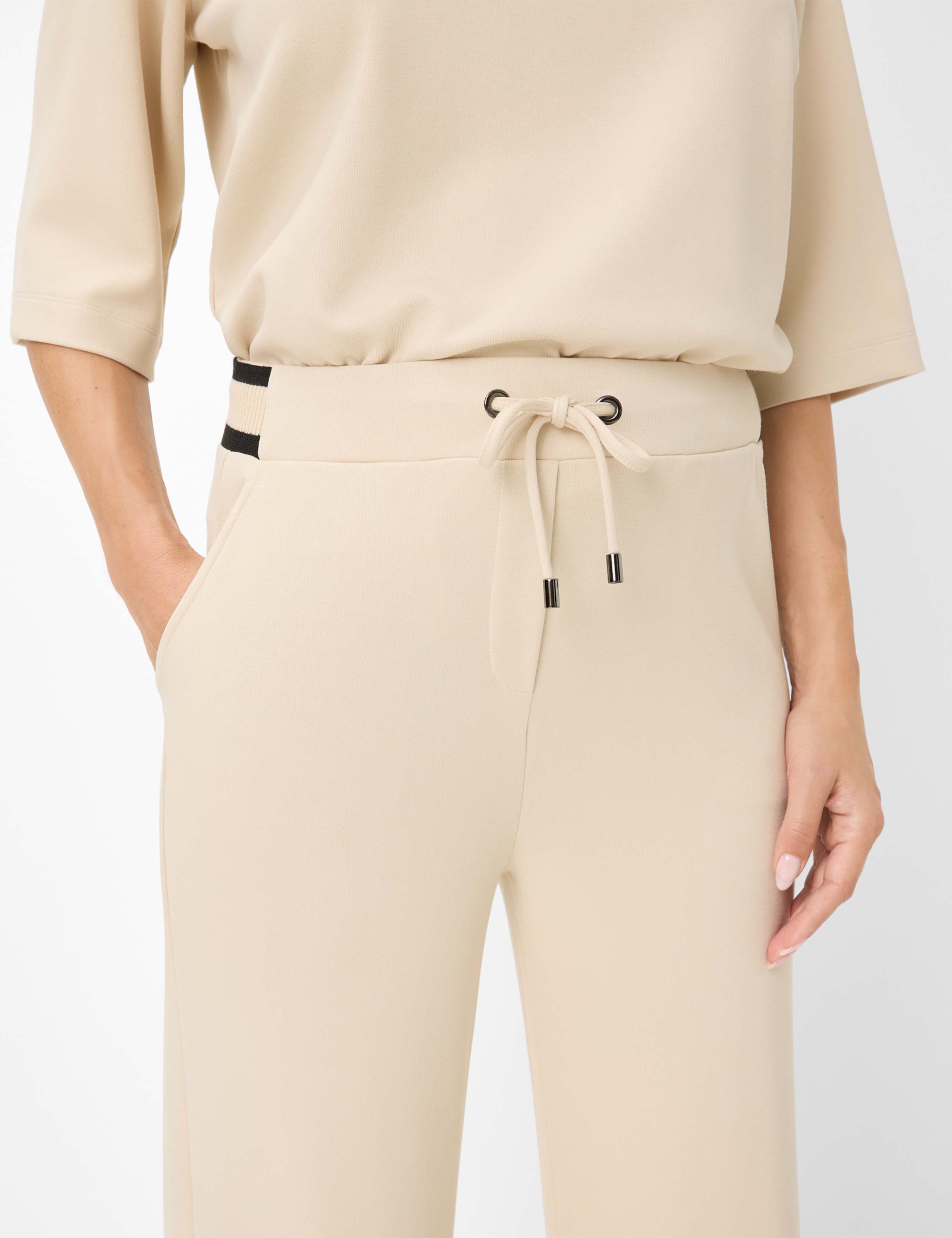 Dames Style MAINE Crème Wit Wide Leg Detail 2