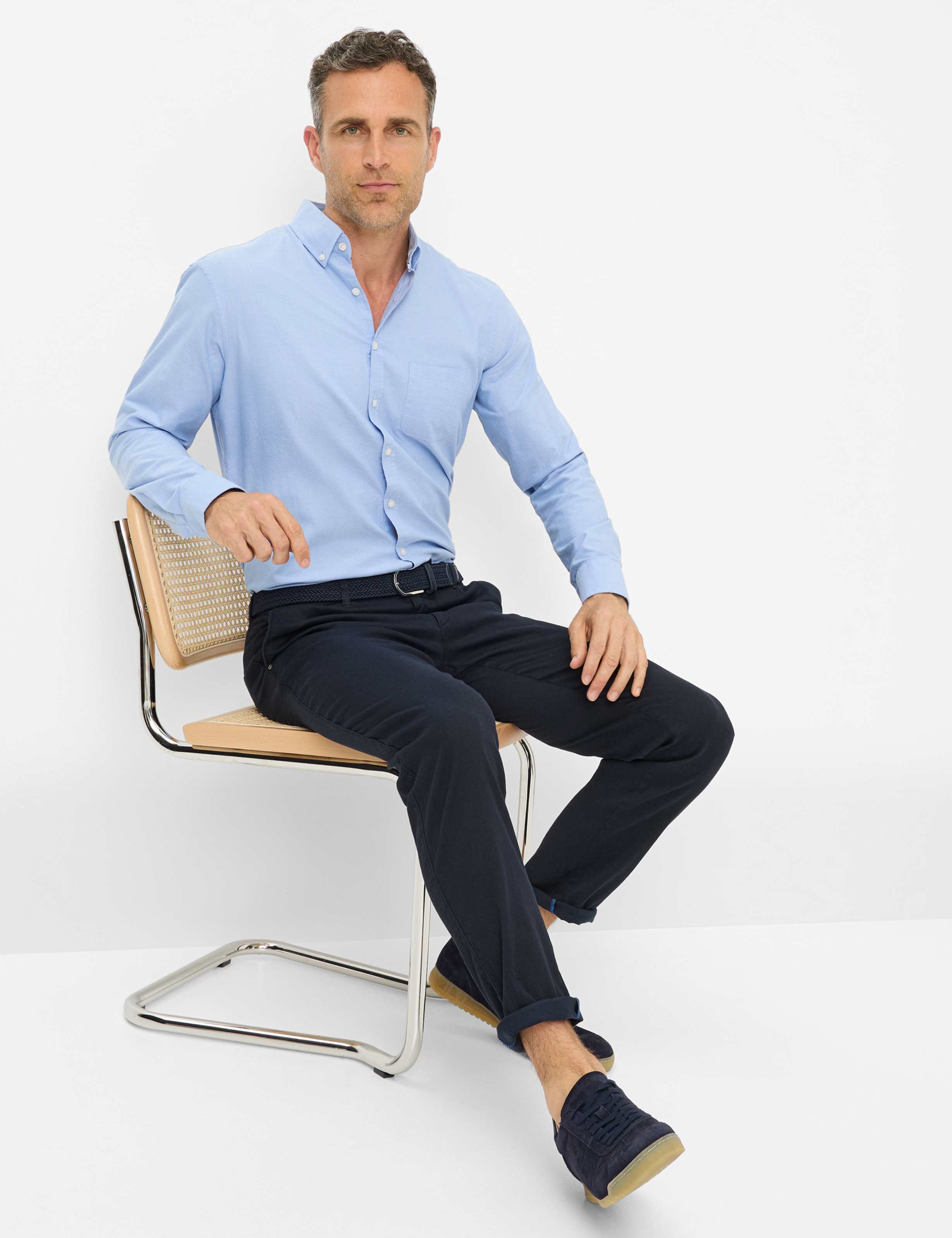 Herren Style FABIO IN Dunkelblau Modern Fit Detail 1