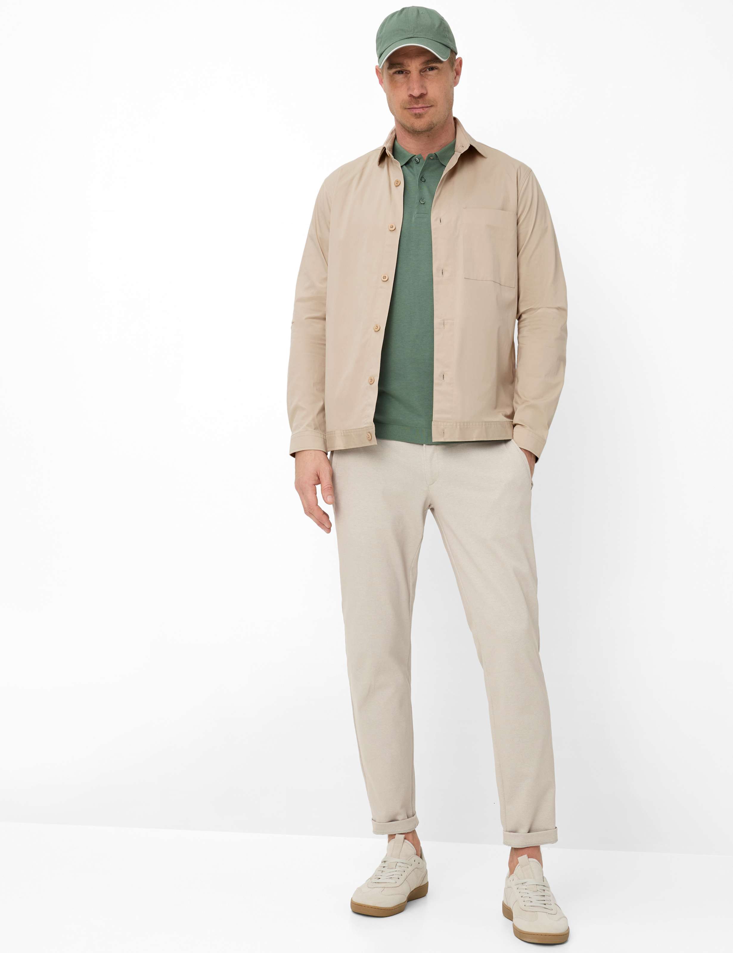 Herren Style PARVIS Grün - Khaki  Model Outfit