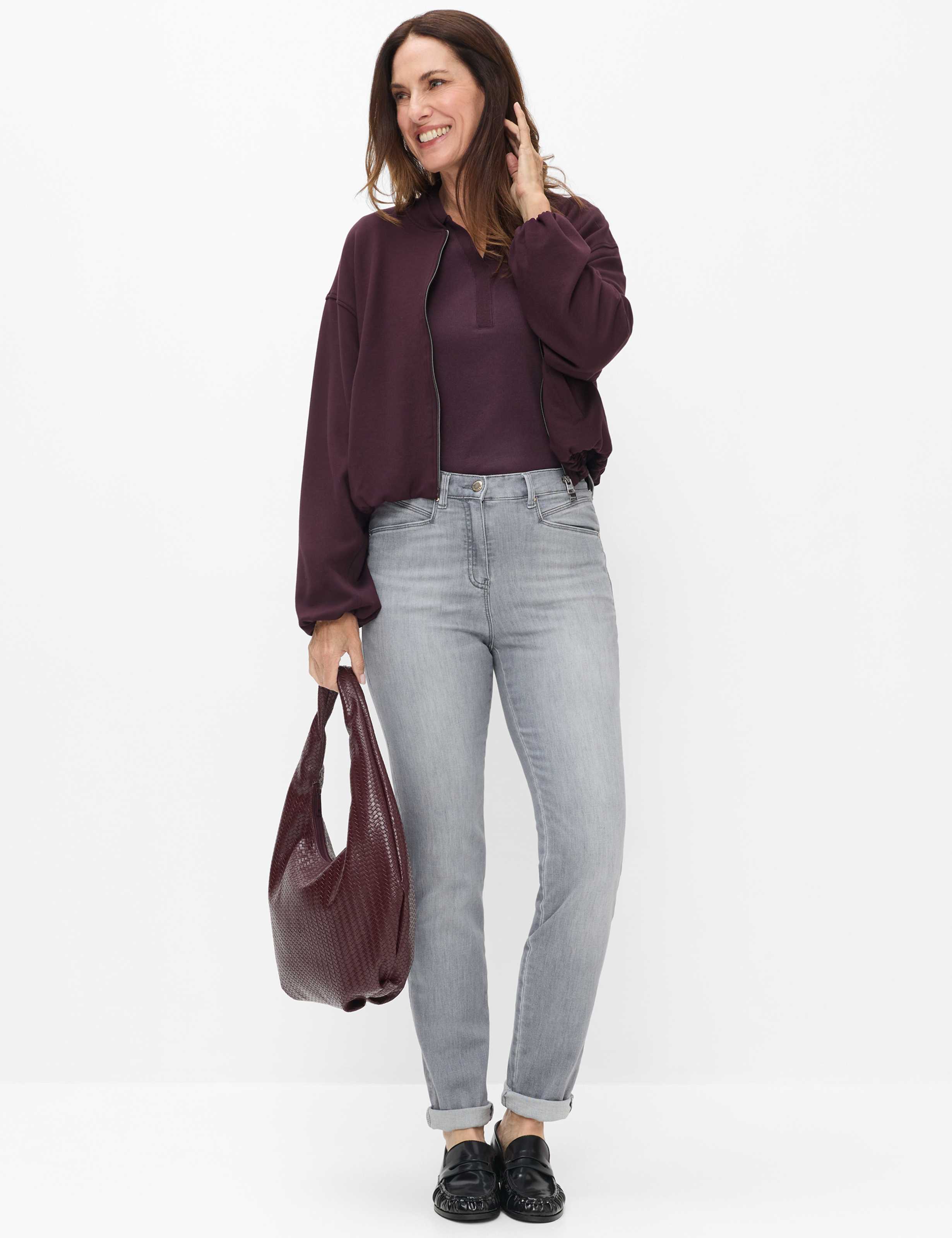 Femme Style LUCA Denim Gris Moyen  Tenue du mannequin