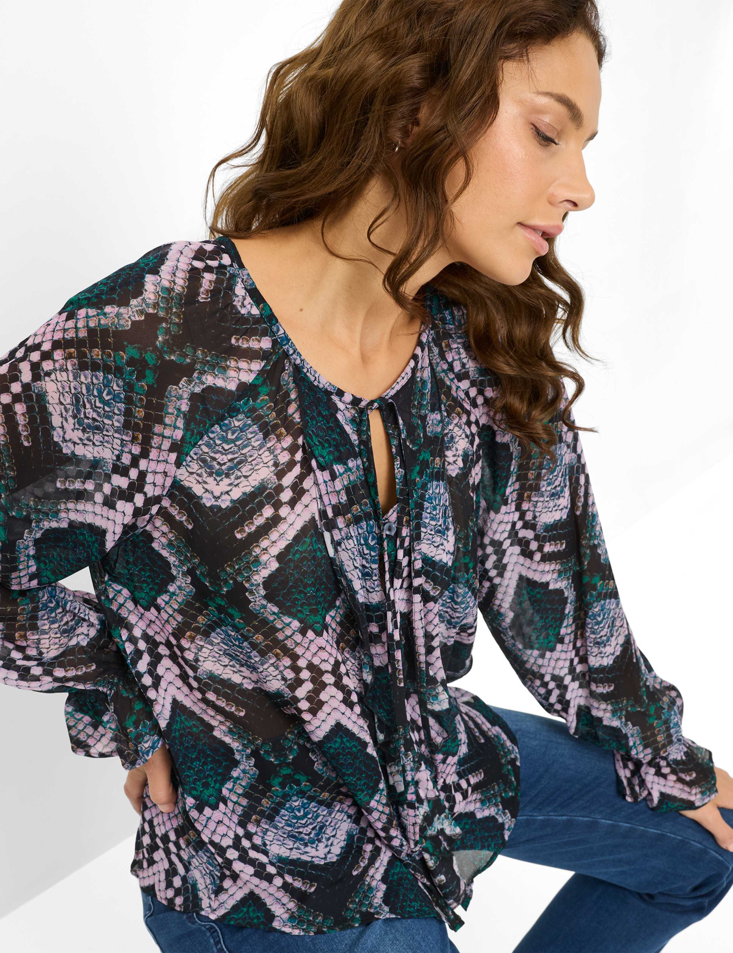 Femme Style VIVA Bleu Foncé  Détail 1