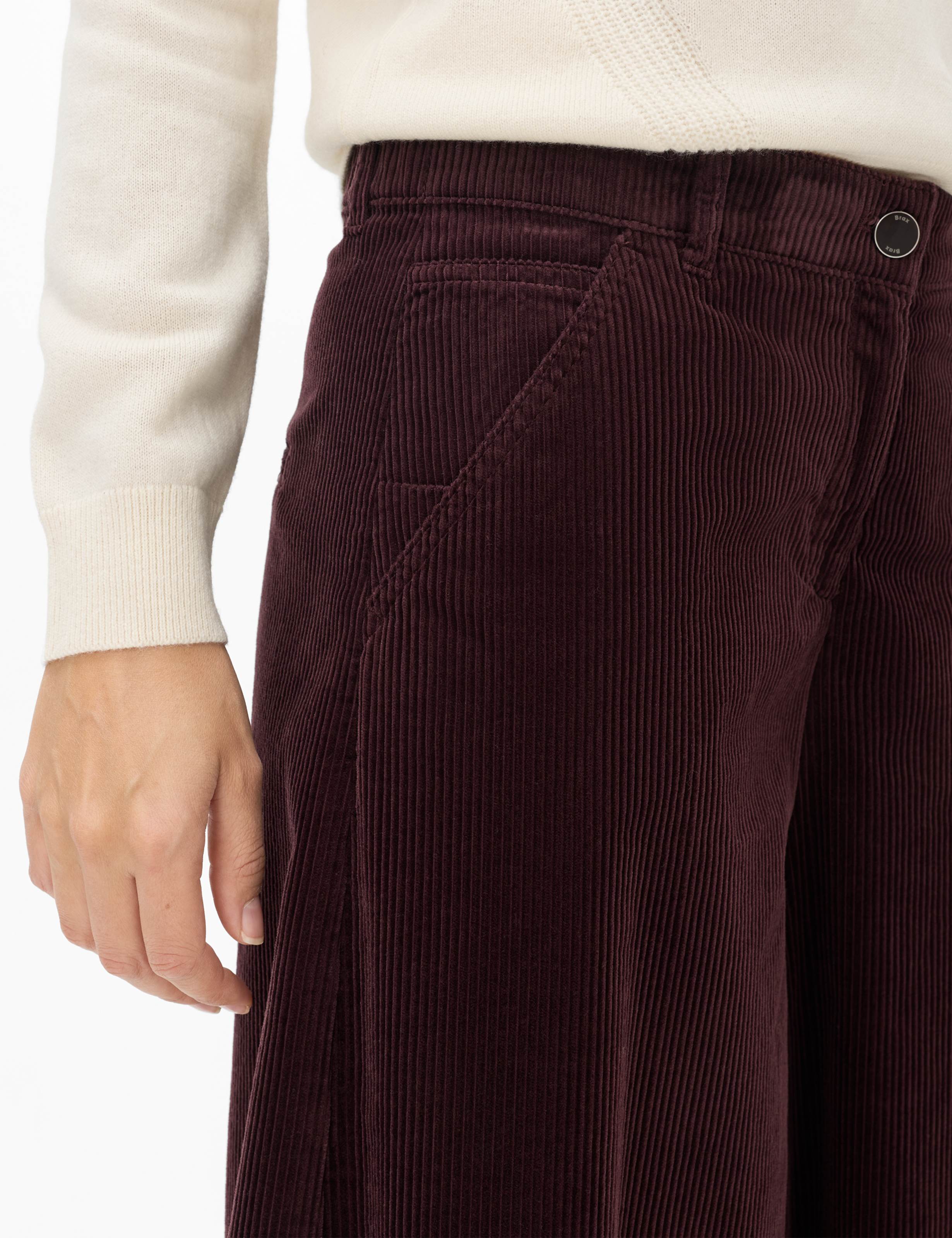 Dames Style MELLI S Donkerpaars Wide Leg Detail 2