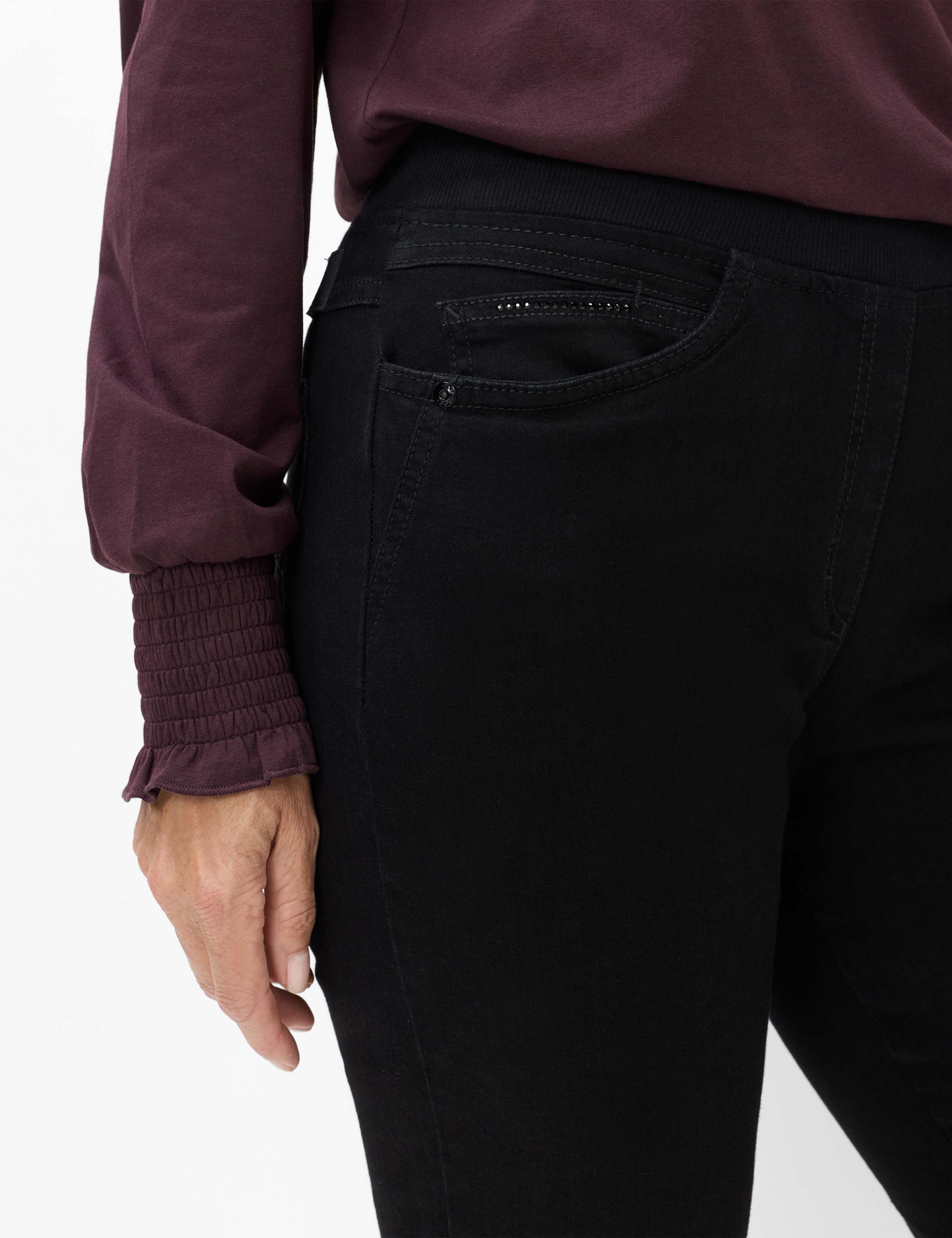 Damen Style CARINA Denim Schwarz Comfort Plus Fit Detail 2