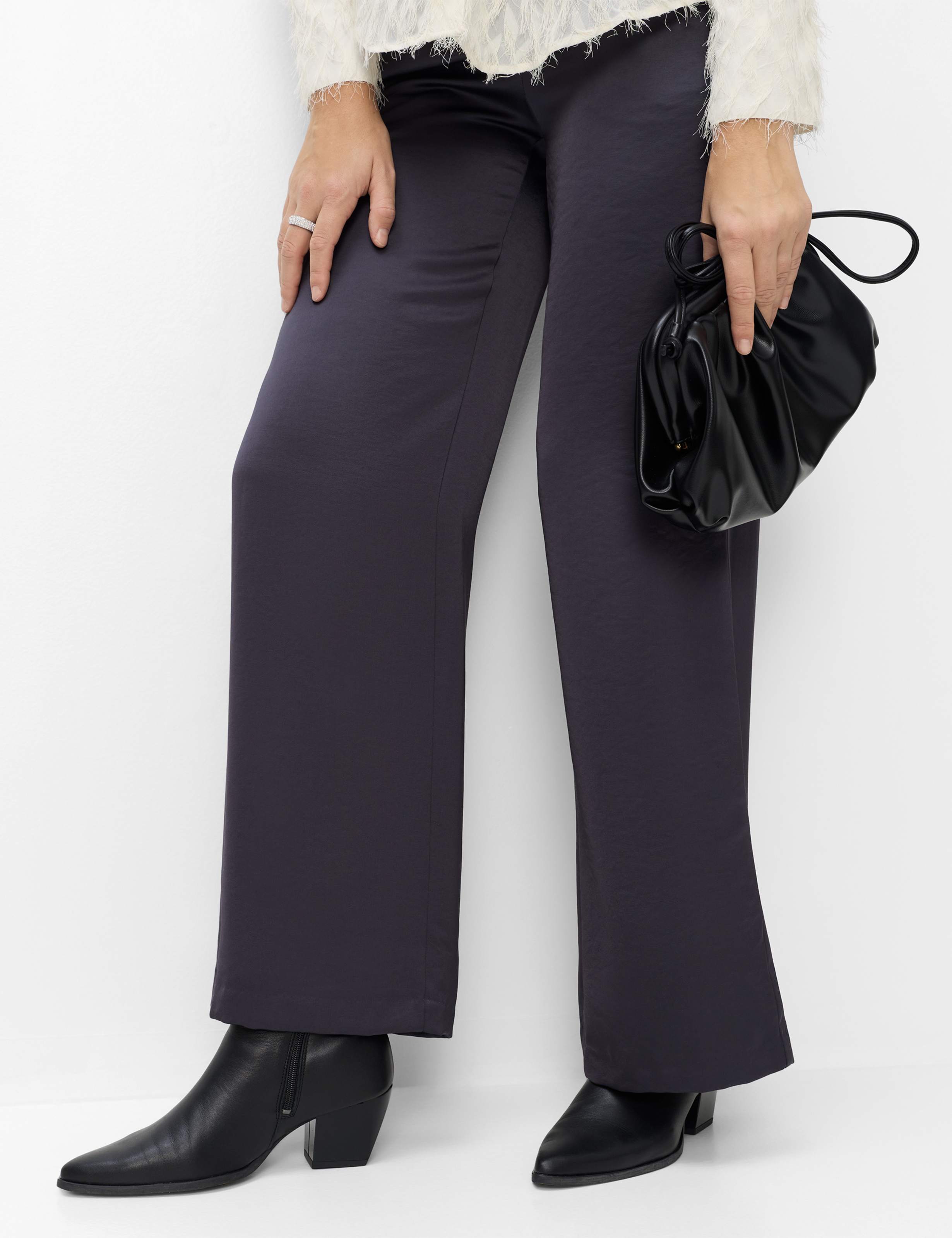 Damen Style MAINE Dunkelgrau Wide Leg Detail 1
