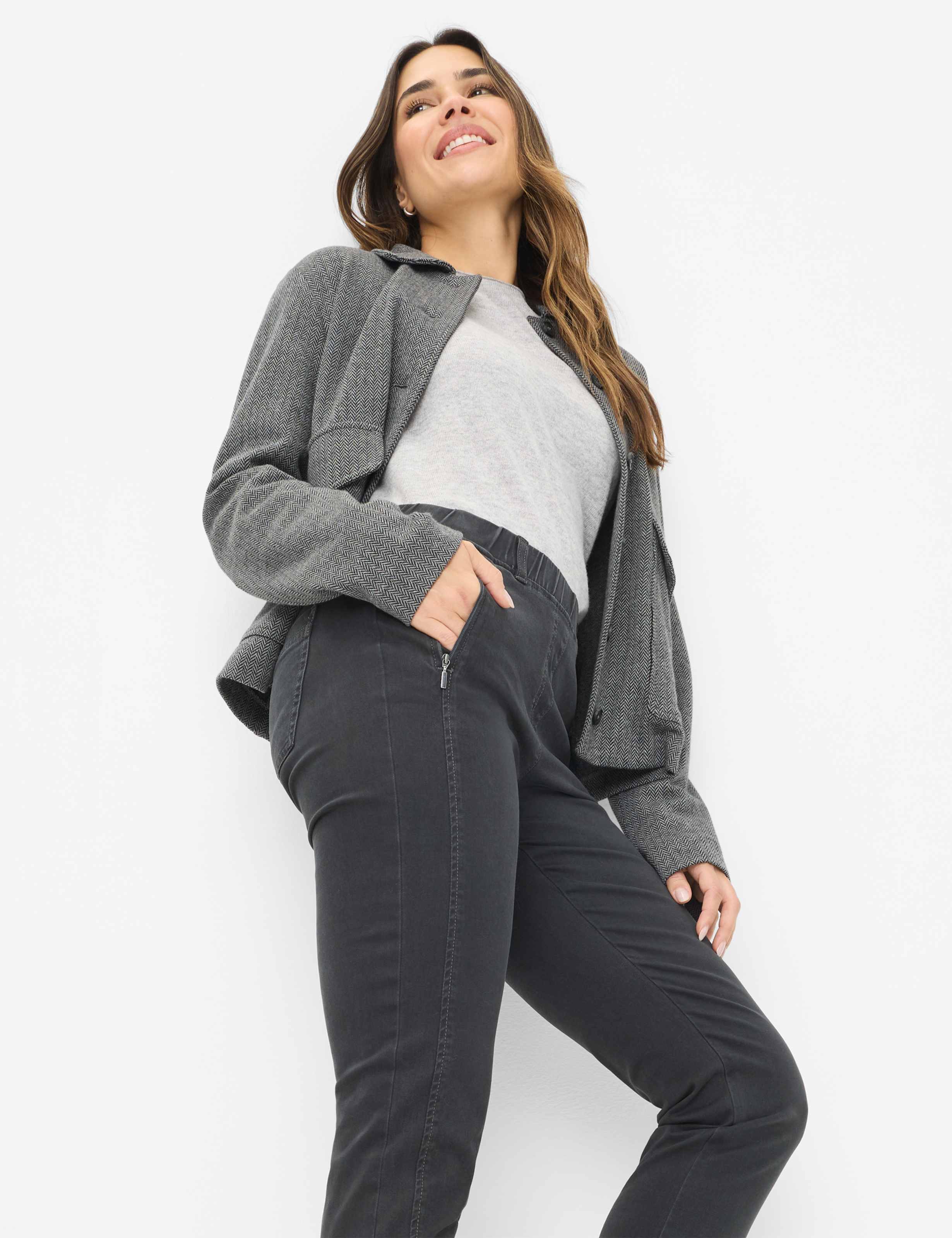 Femme Style LAVINA JOY Gris Foncé - Anthracite Super Slim Fit Détail 1
