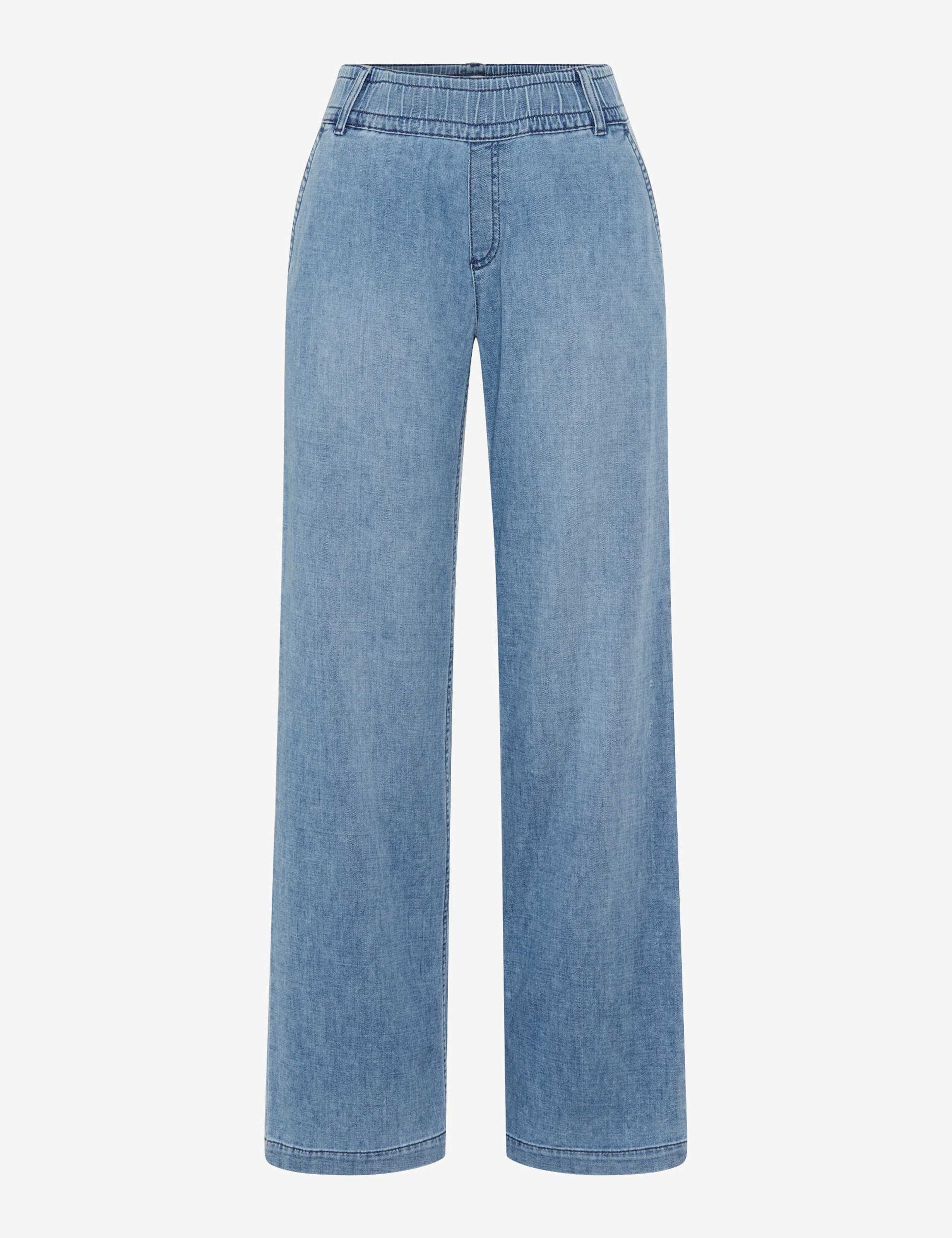 Women Style MAINE Denim Blue Wide Leg Stand-alone front view