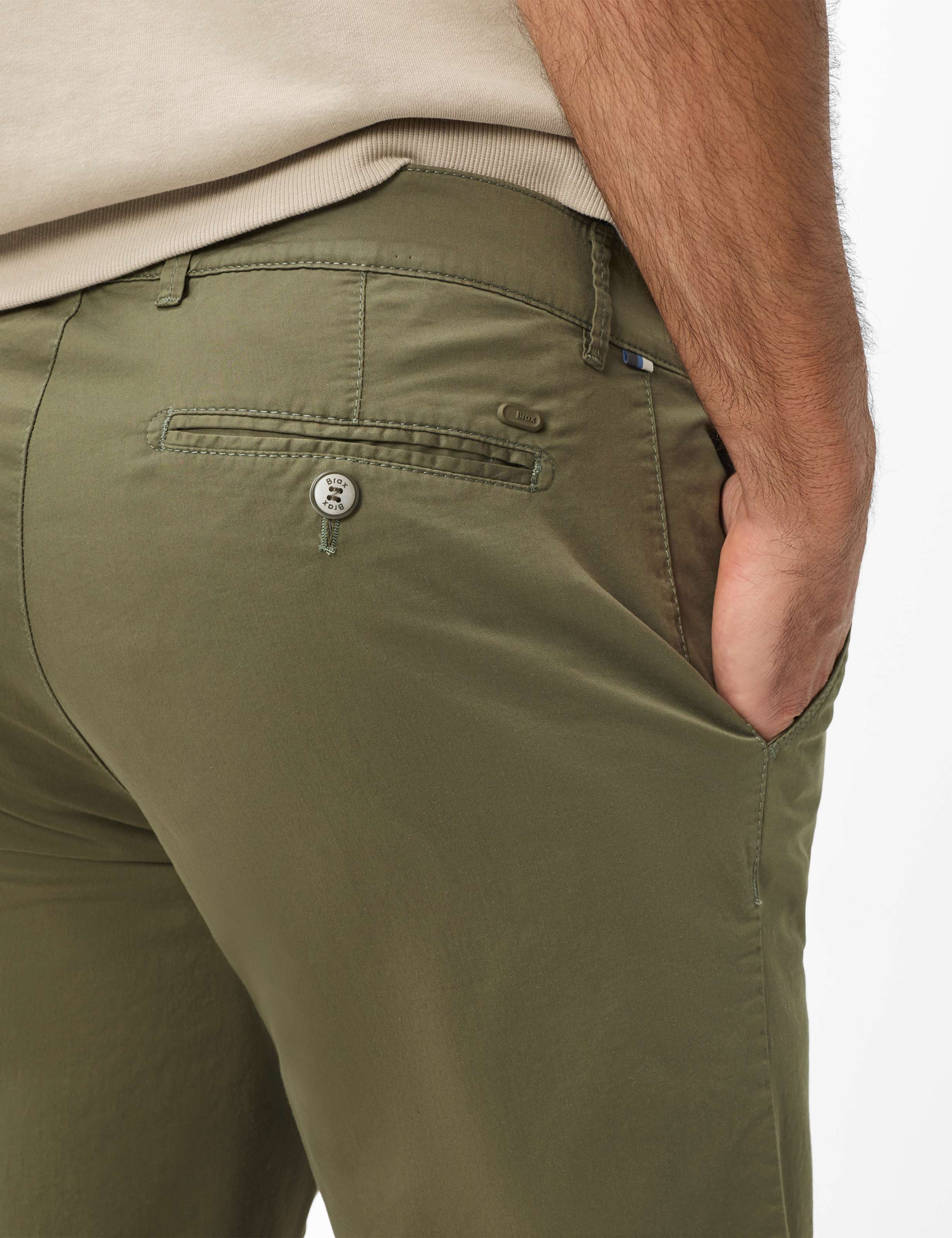 Homme Style BOZEN Vert - Olive Regular Fit Détail 2