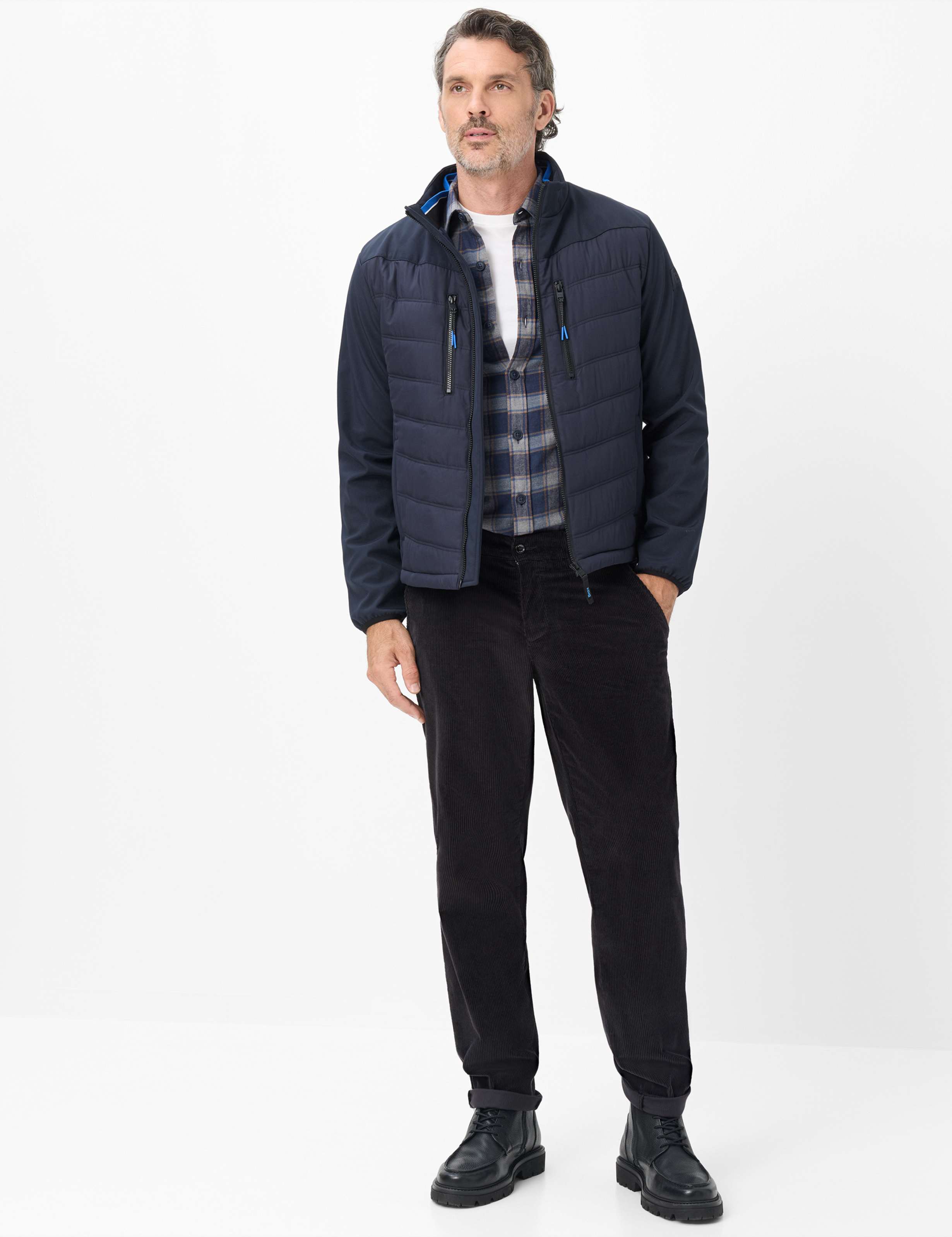Heren Style THILO Donkergrijs Regular Fit Model outfit