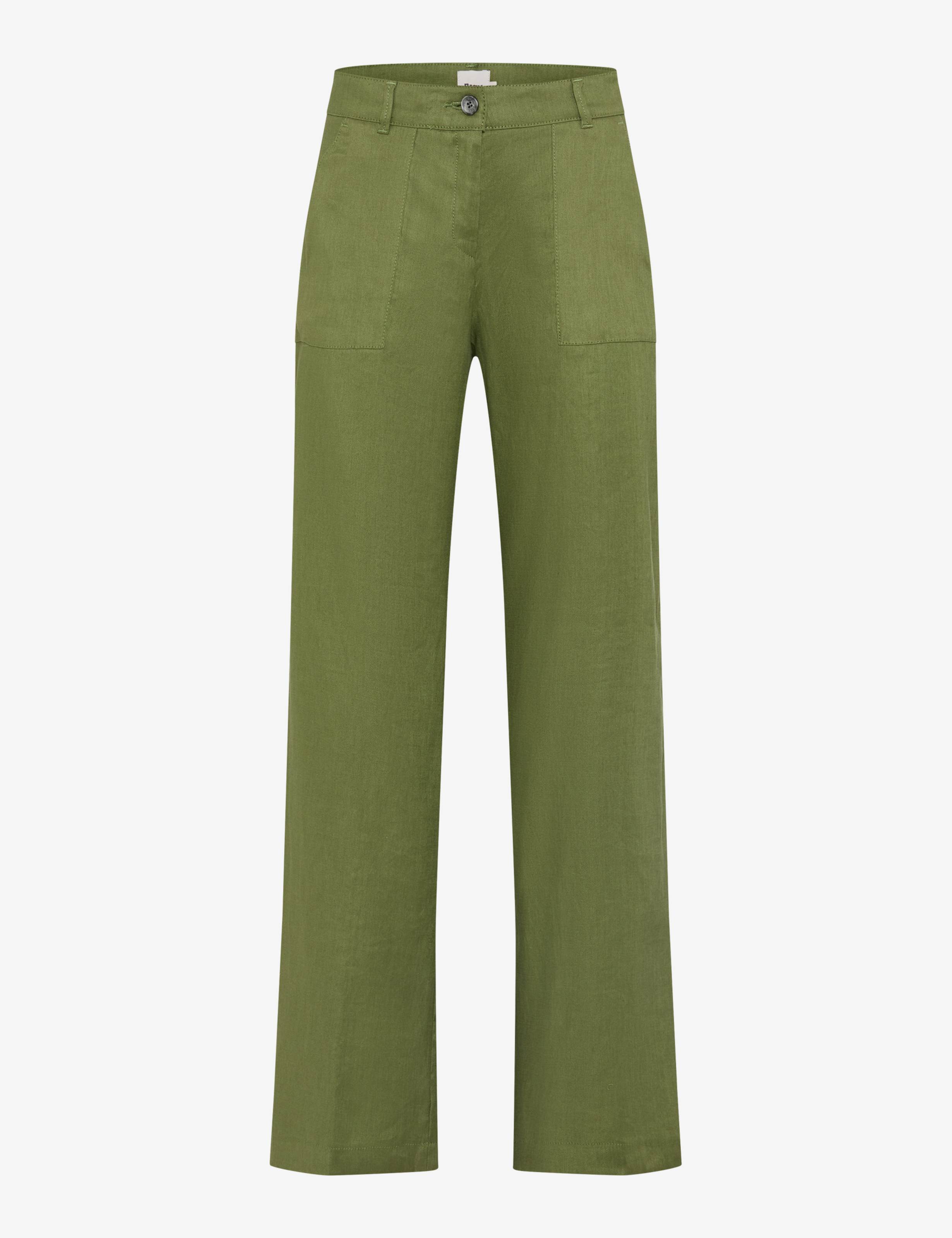 Femme Style MAINE Vert Wide Leg Détourage avant