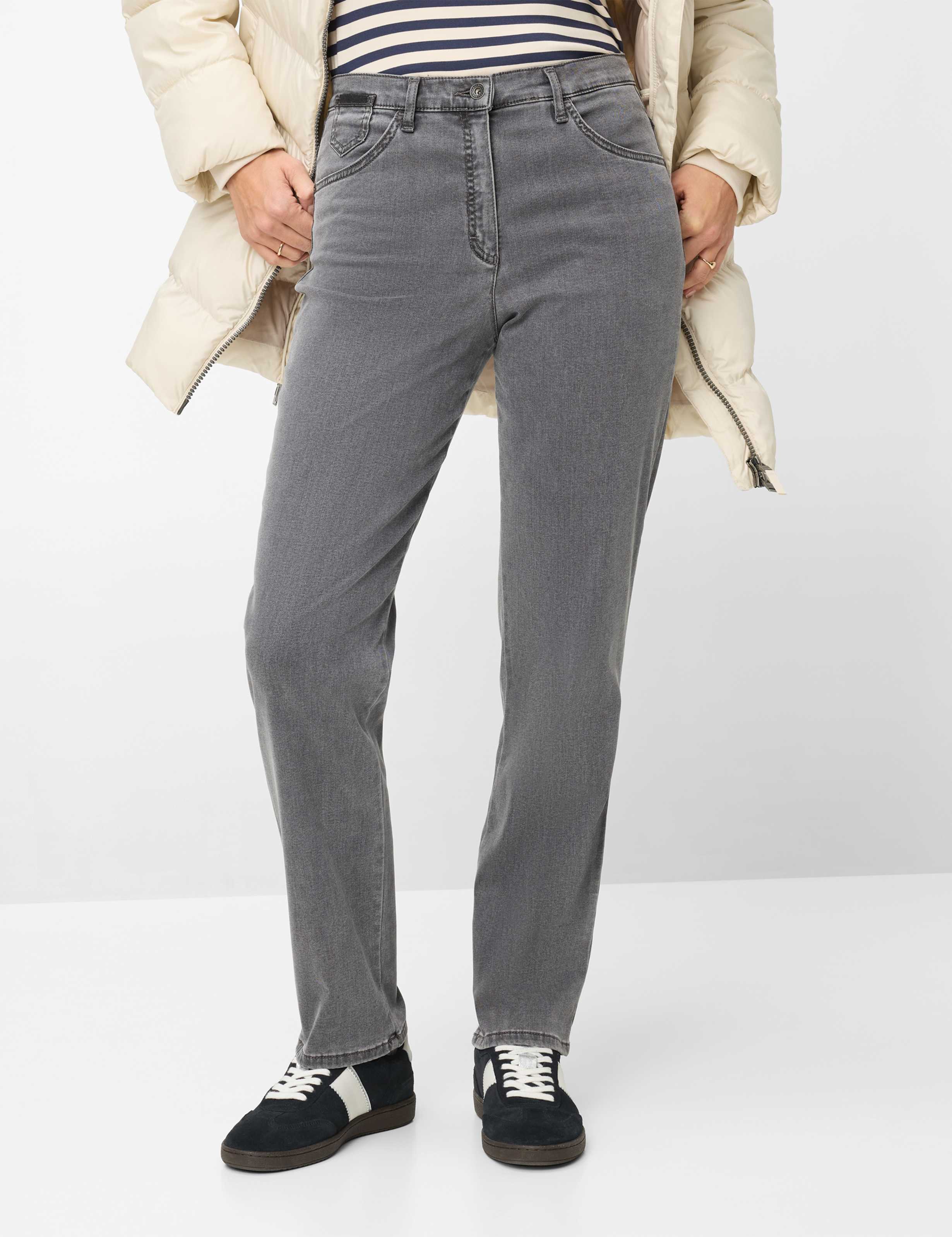 Thumbnail - Raphaela by Brax Damen Five-Pocket-Hose Style CORRY GREY, grau, Gr. 48K