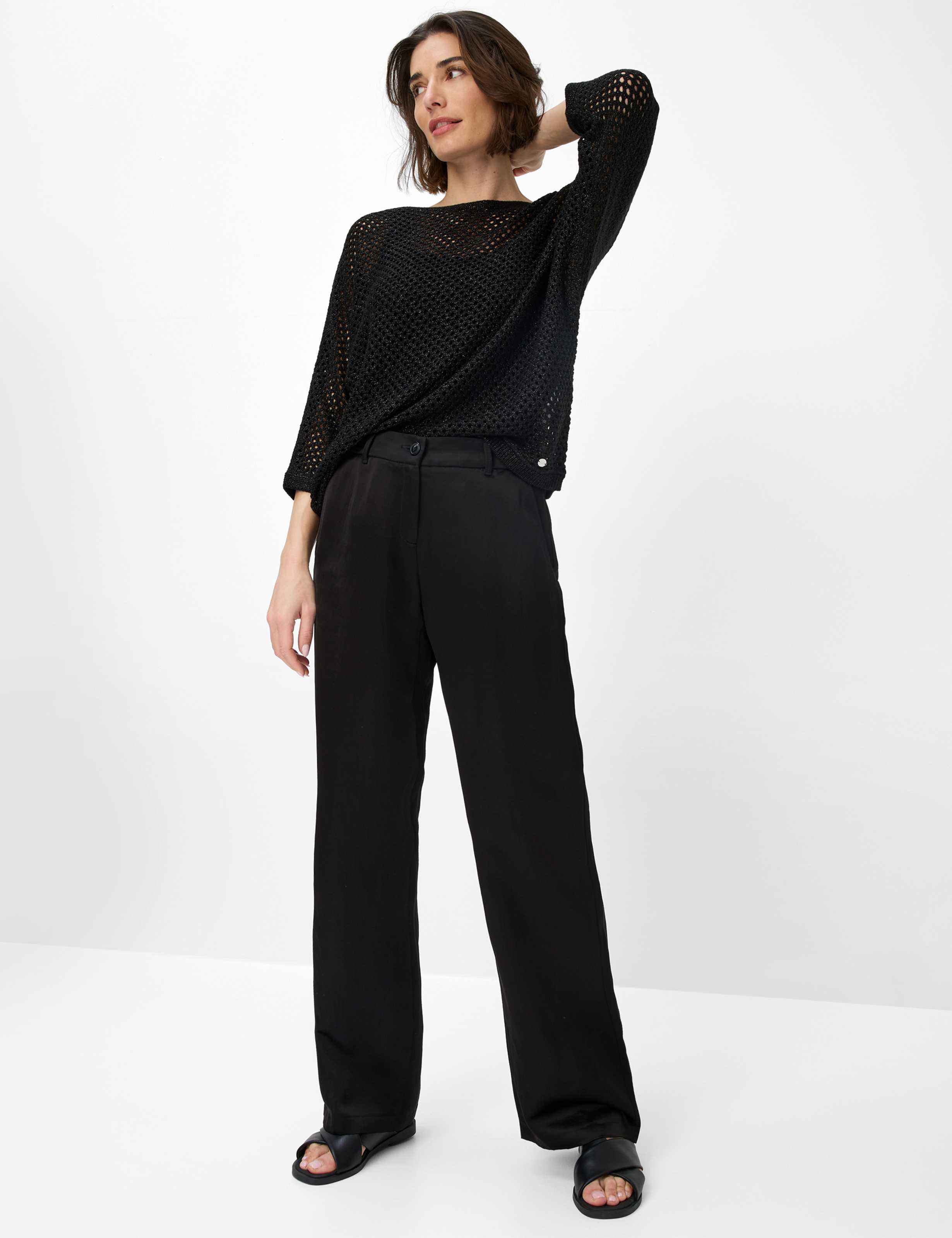 Damen Style MAINE Schwarz Wide Leg Model Outfit