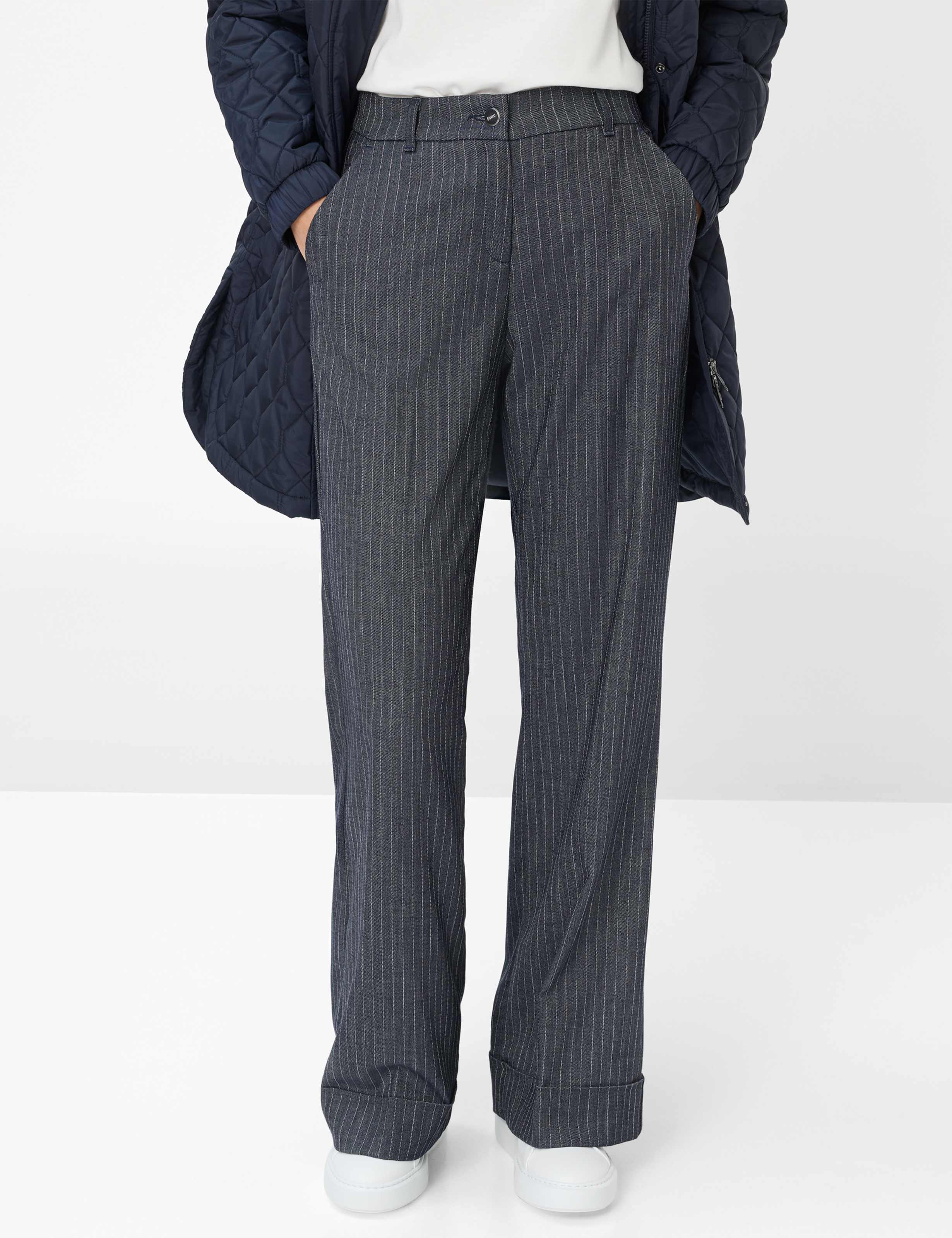 Thumbnail - Brax Damen Palazzohose Style MAINE NAVY, dunkelblau, Gr. 46K