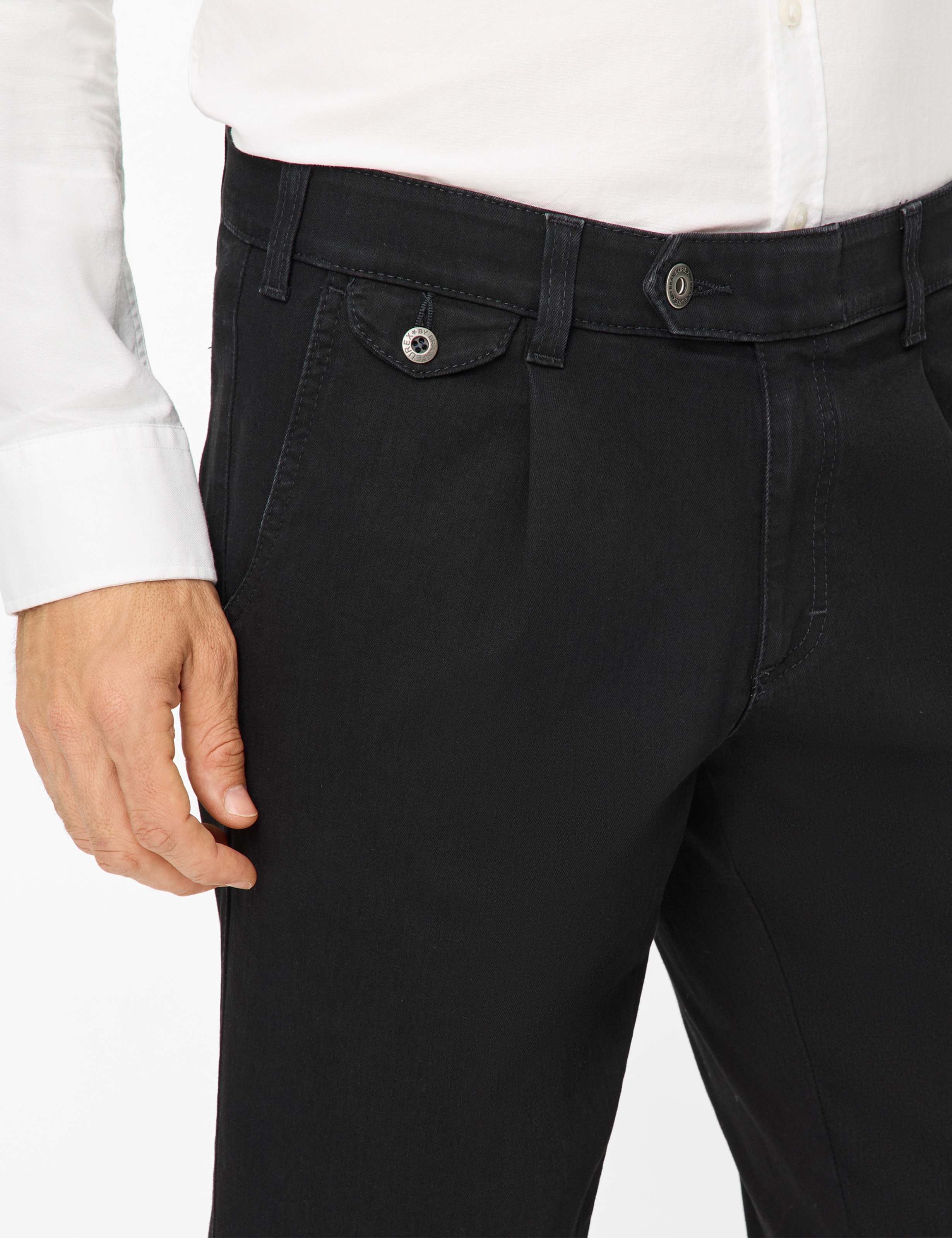 Herren Style FRED Denim Schwarz Regular Fit Detail 2