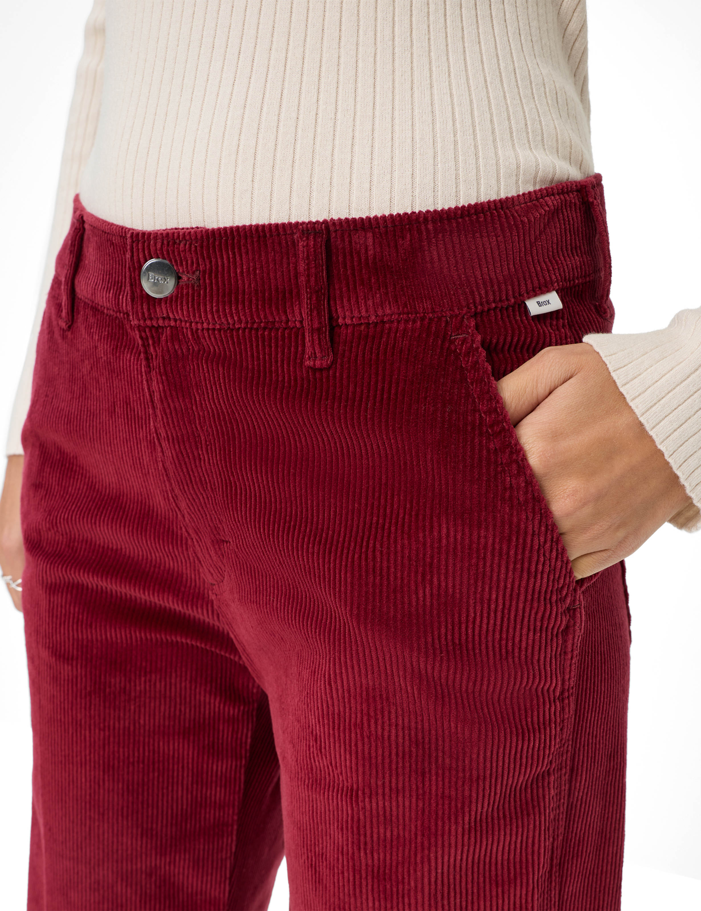 Damen Style MAINE Dunkelrot Wide Leg Detail 2