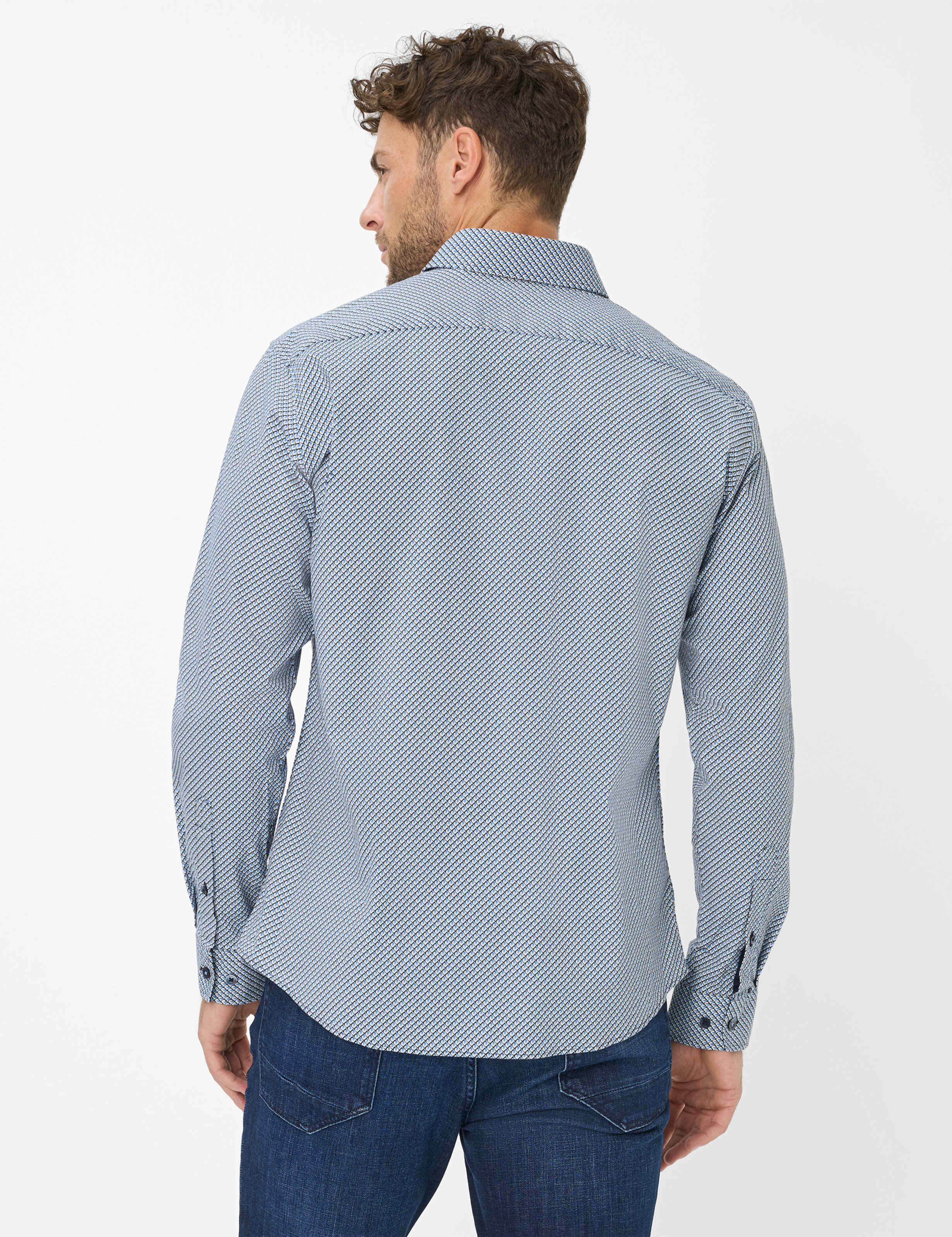 Thumbnail - Brax Herren Hemd Style DANIEL baltic, Blau, Gr. M