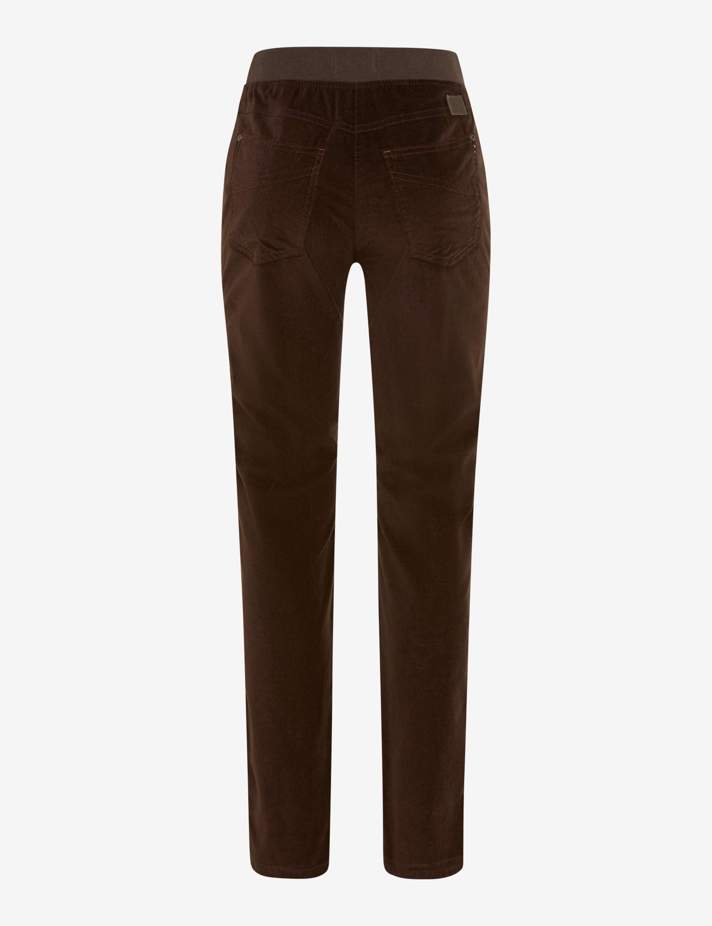 Dames Style PAMINA Donkerbruin Slim Fit Beel achterkant