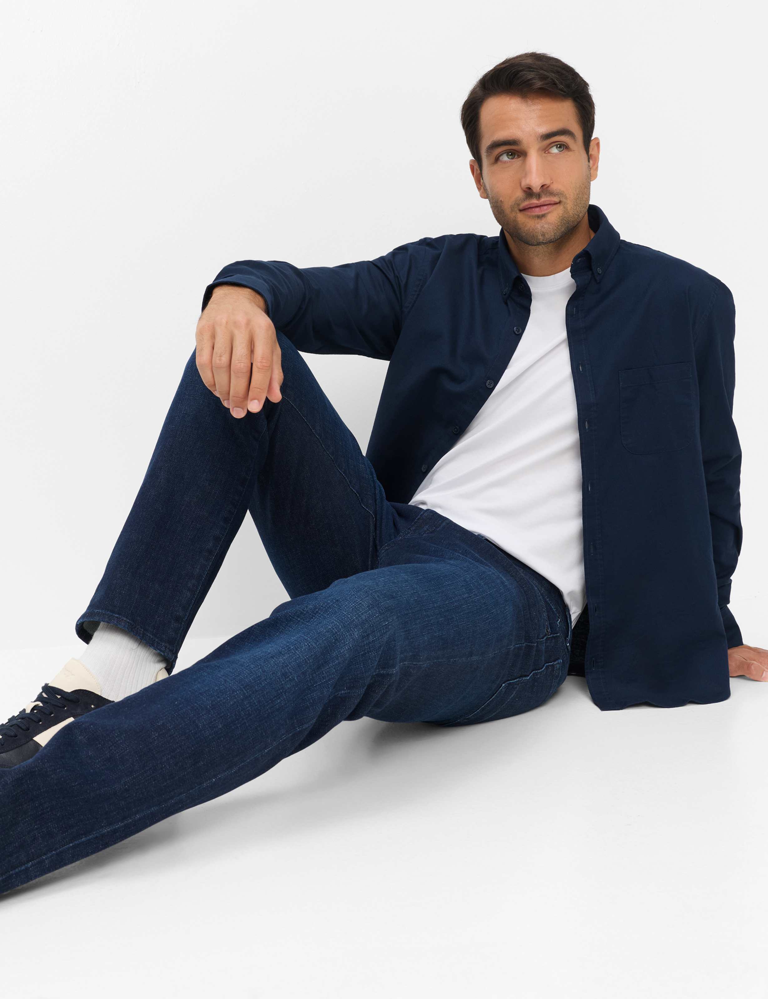 Heren Style CHUCK Denim Donkerblauw Modern Fit Detail 1