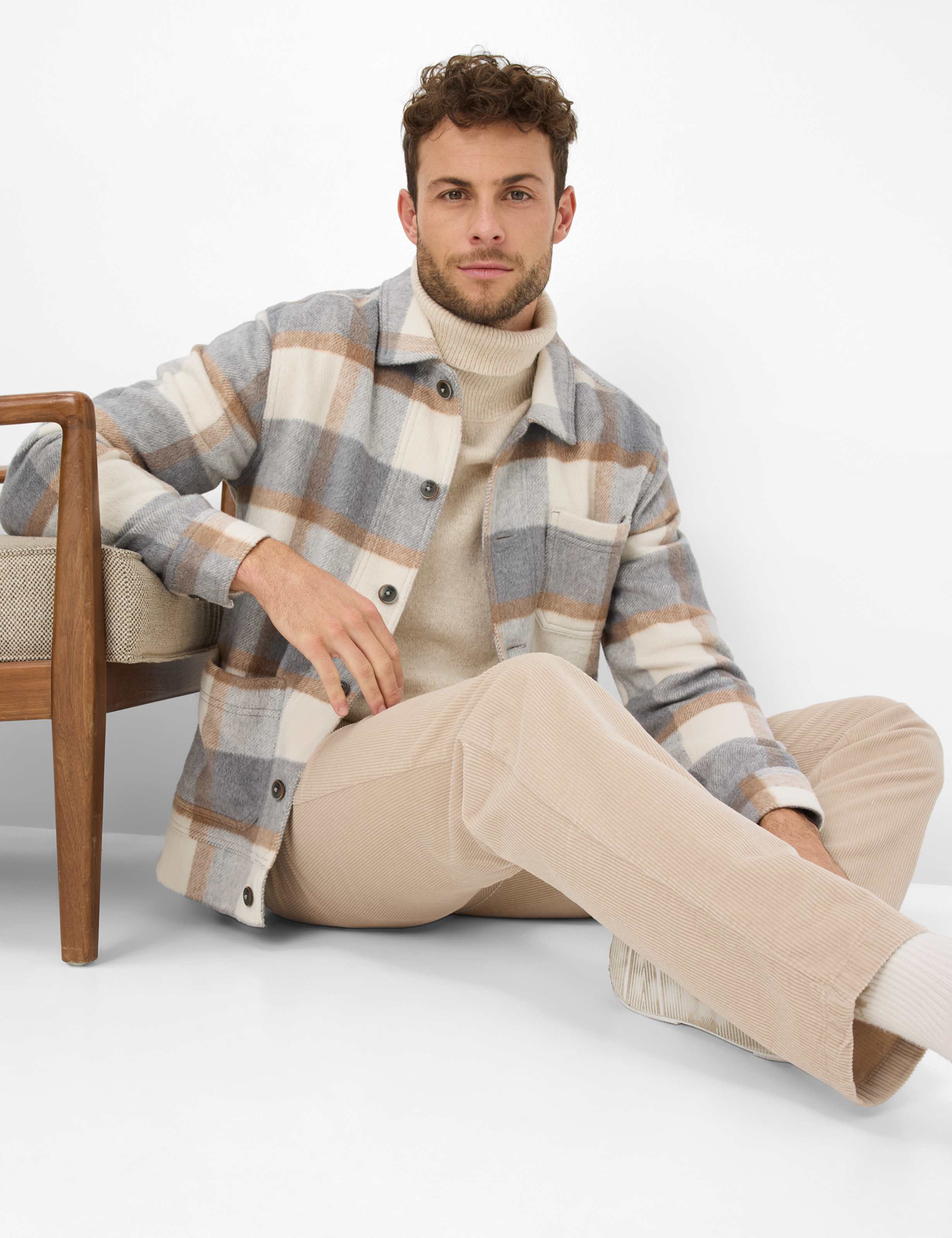 Heren Style THILO Lichtbeige Regular Fit Detail 1